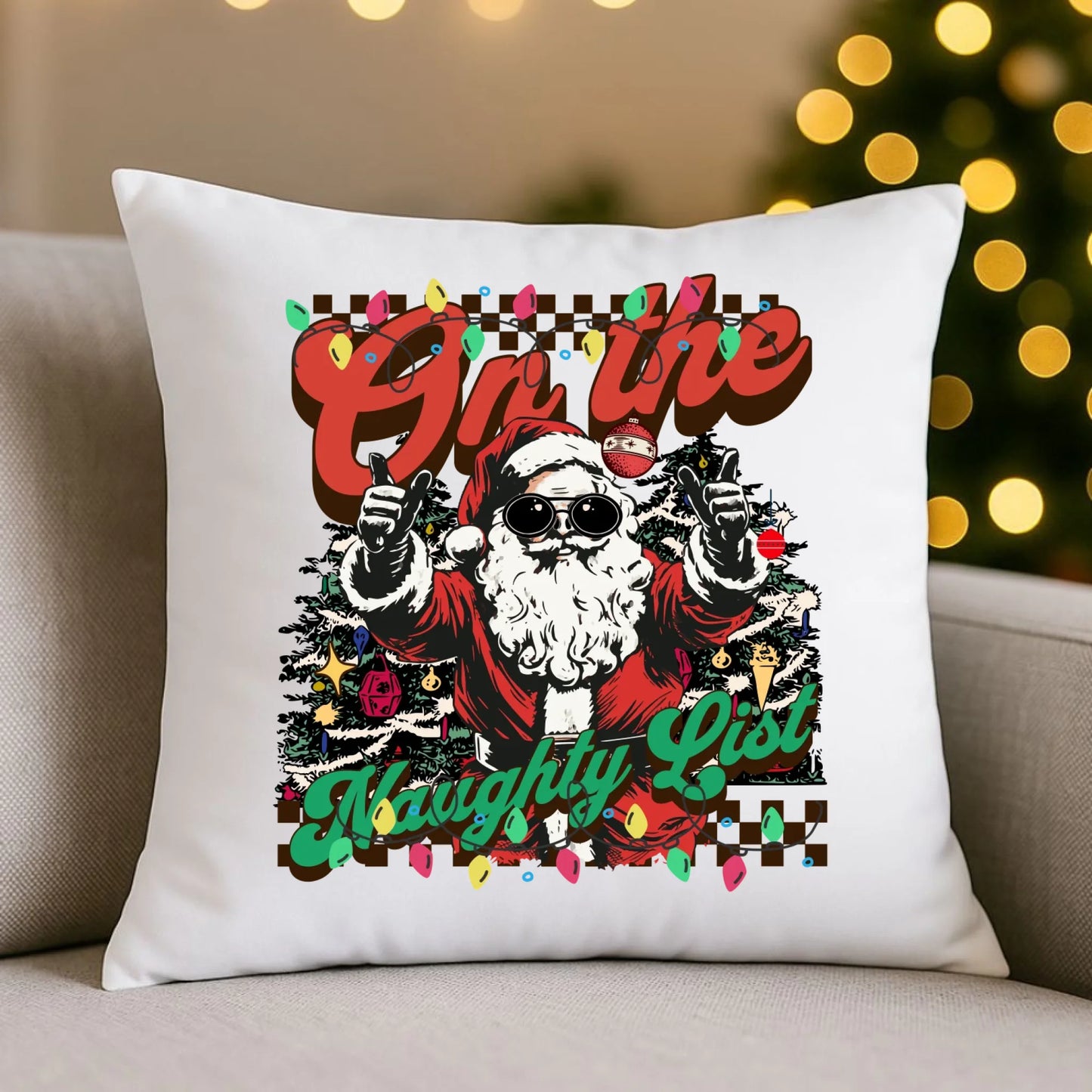 Na liście niegrzecznych | Świąteczna poduszka BN50 - StoryCups.pl