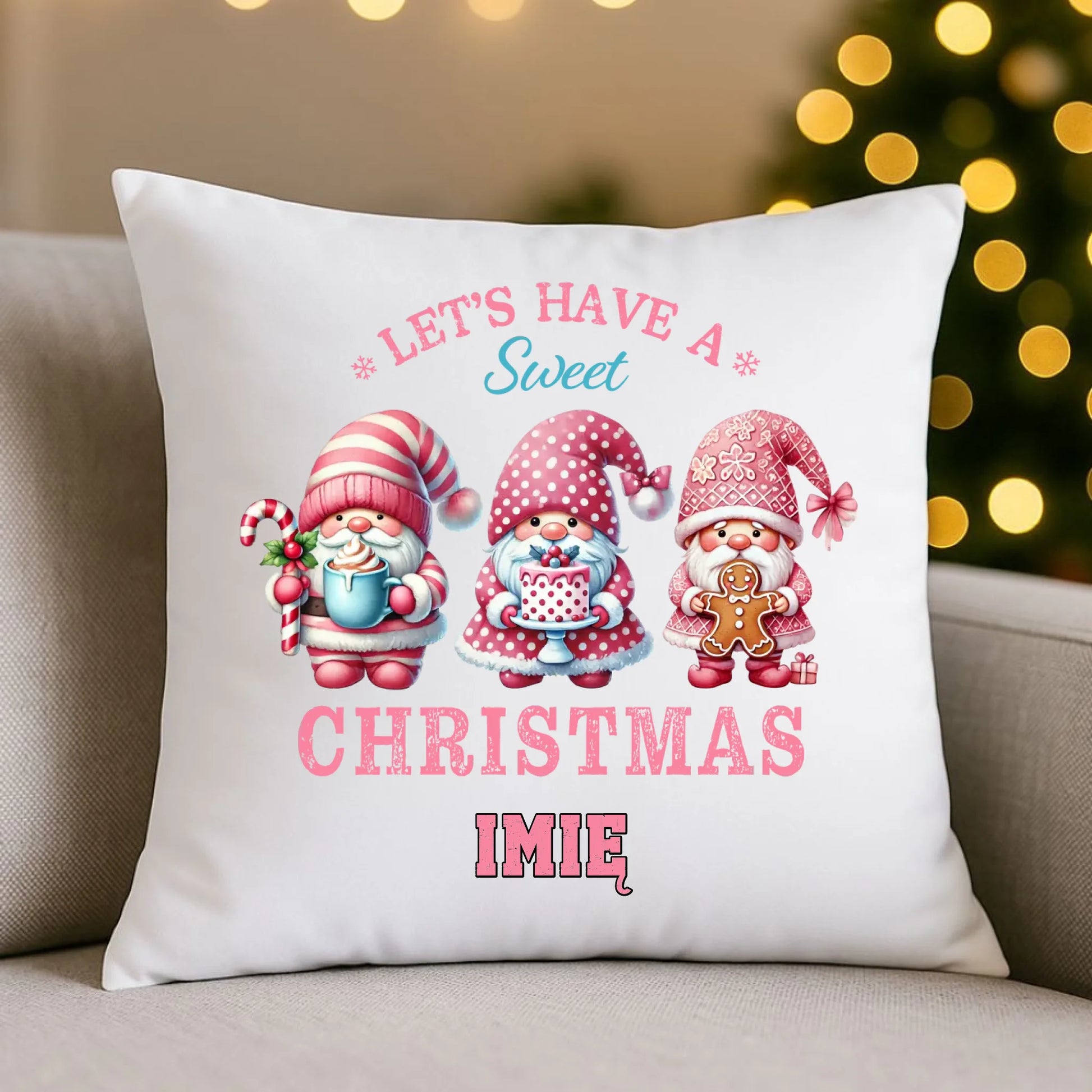 Słodkie święta | Personalizowana świąteczna poduszka BN57 - StoryCups.pl