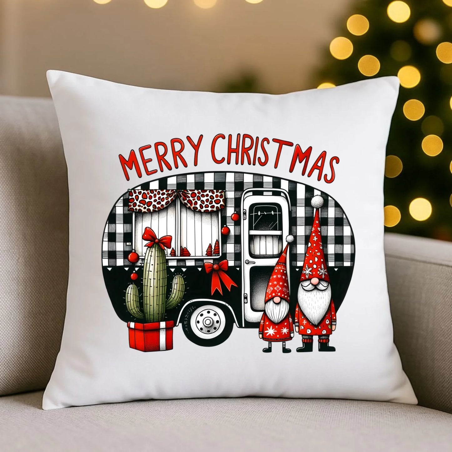 Merry Christmas | Świąteczna poduszka BN44 - StoryCups.pl