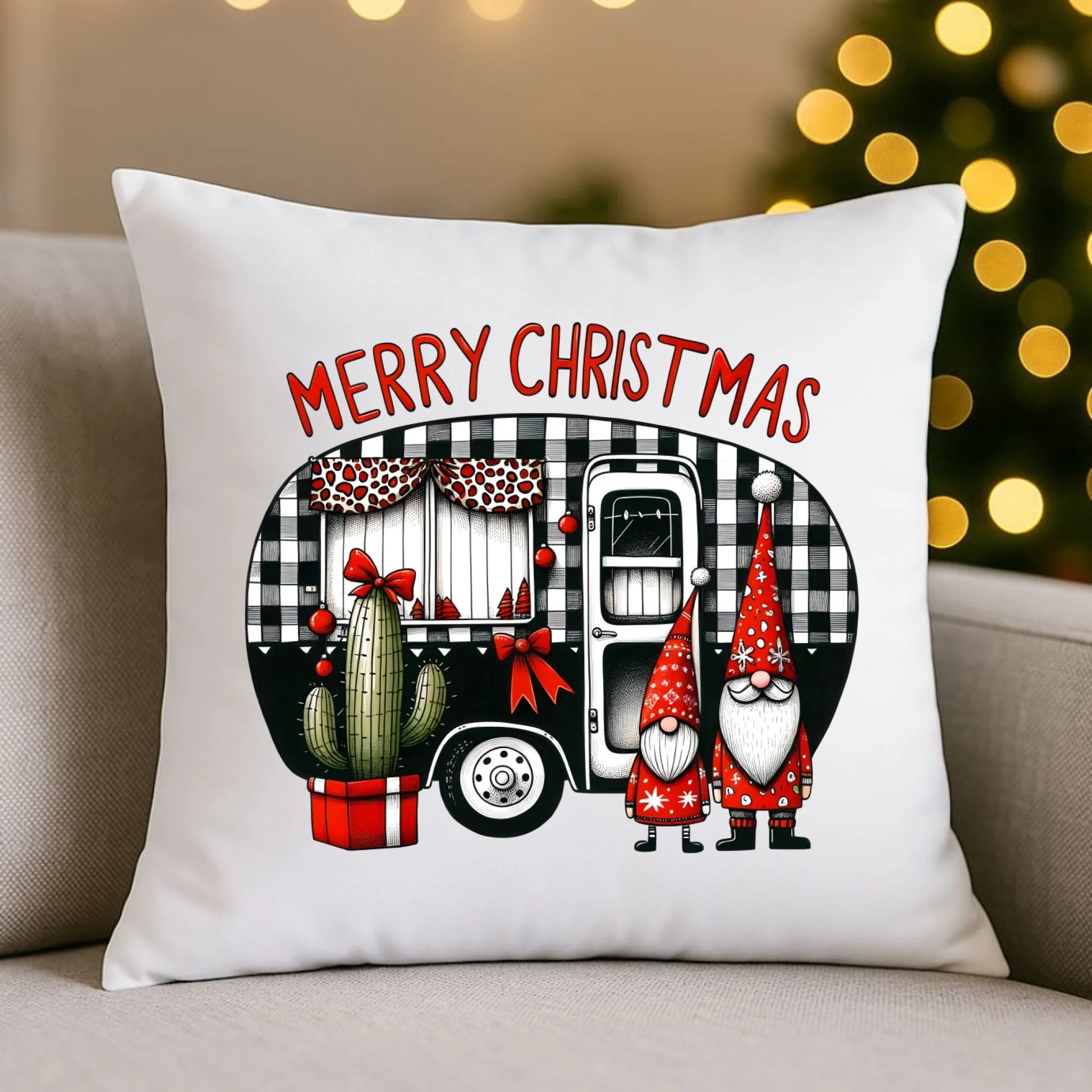 Merry Christmas | Świąteczna poduszka BN44 - StoryCups.pl