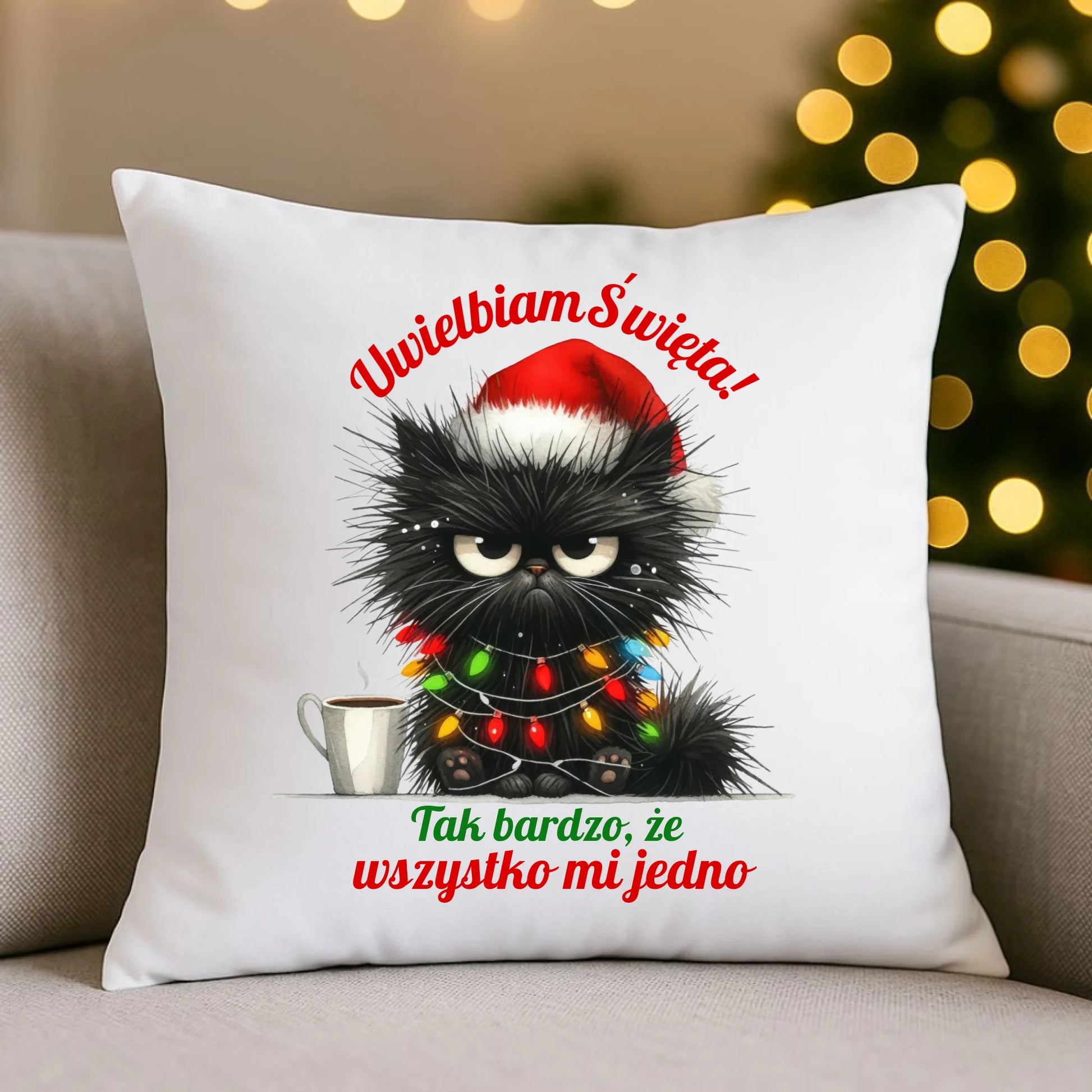 Wszystko mi jedno | Świąteczna poduszka BN35 - StoryCups.pl