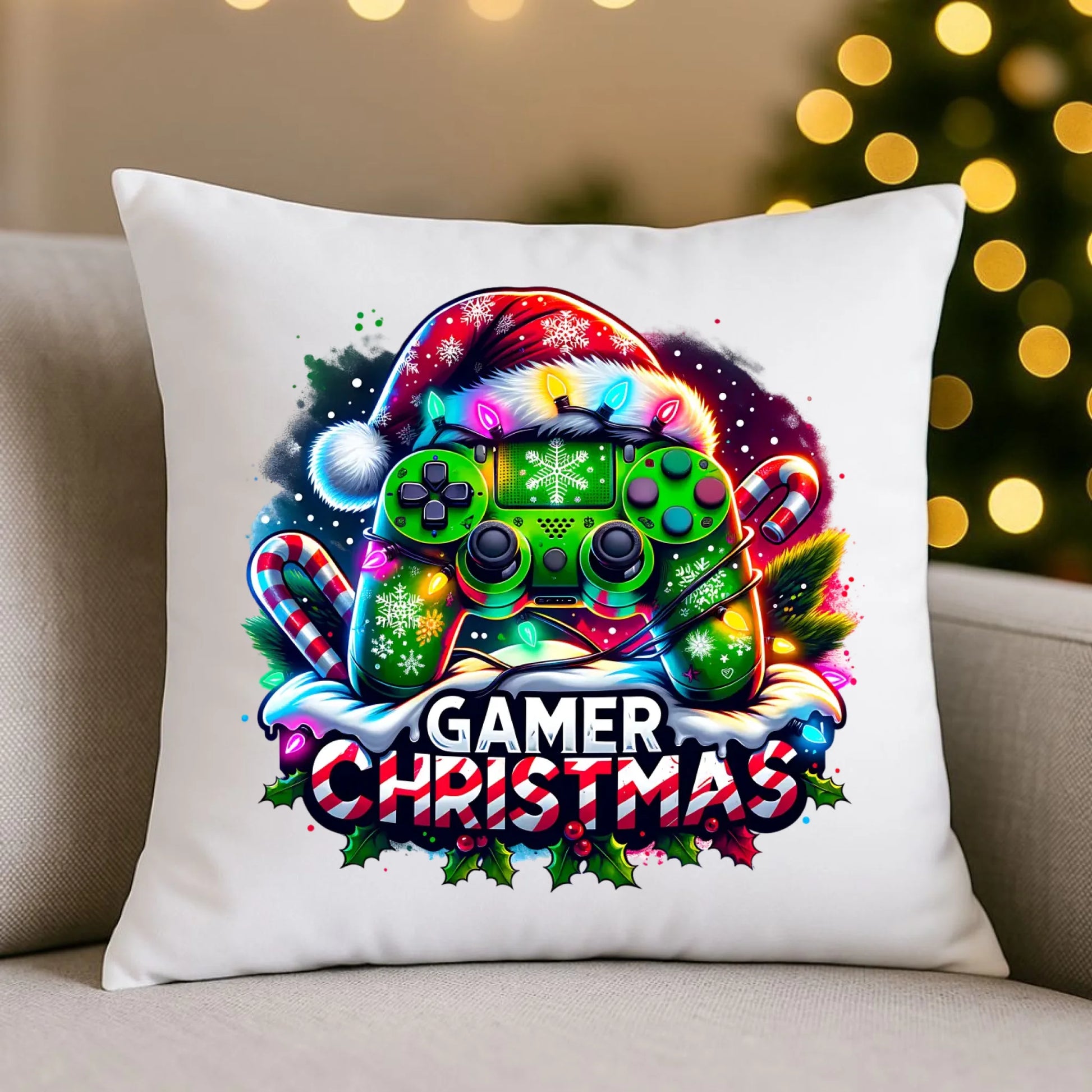 Świąteczny gracz | Poduszka na święta dla gracza BN22 - StoryCups.pl