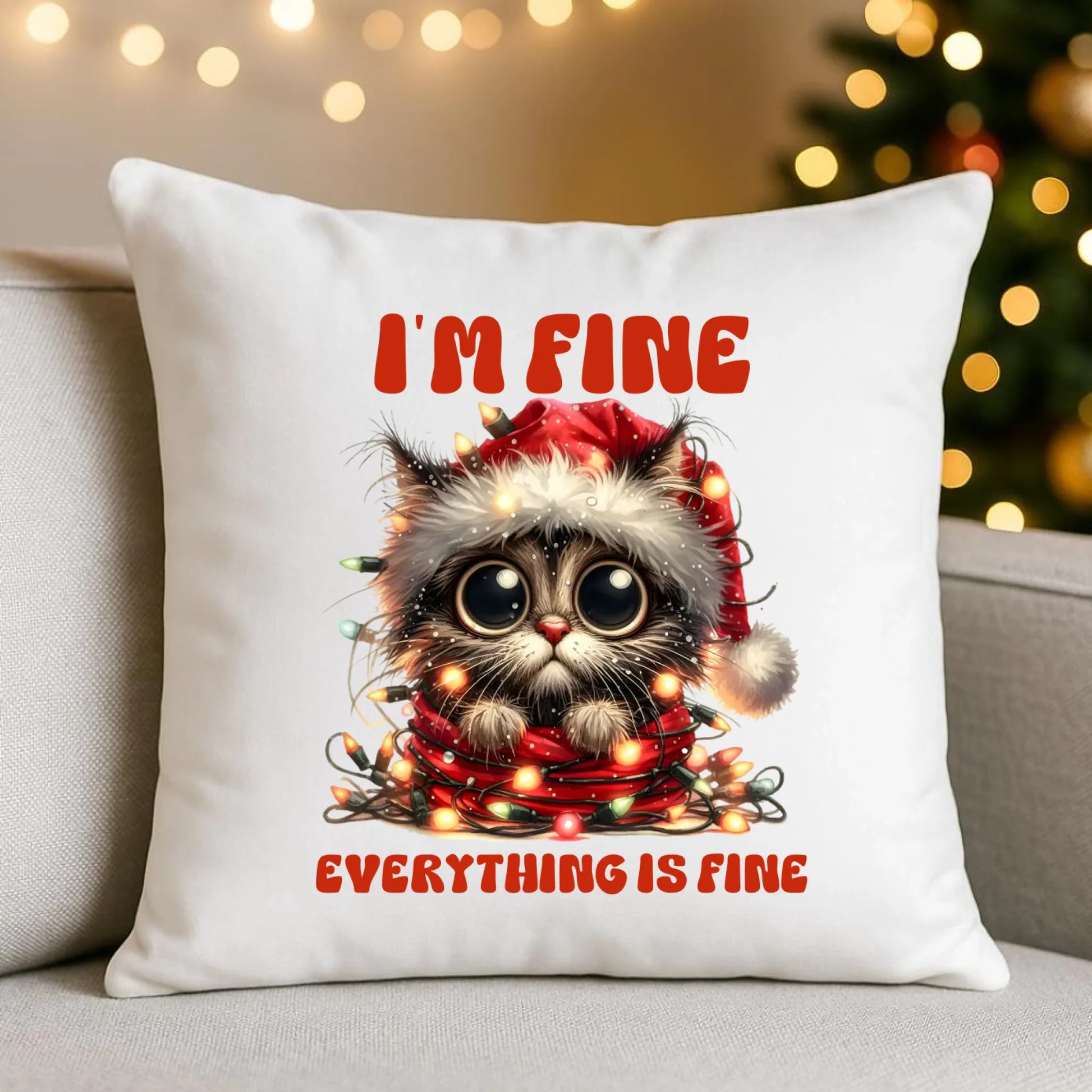Wszystko jest w porządku | Świąteczna poduszka BN67 - StoryCups.pl