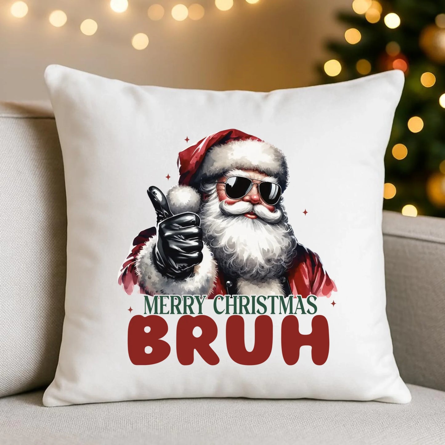 Merry Christmas Bruh | Świąteczna poduszka BN65 - StoryCups.pl