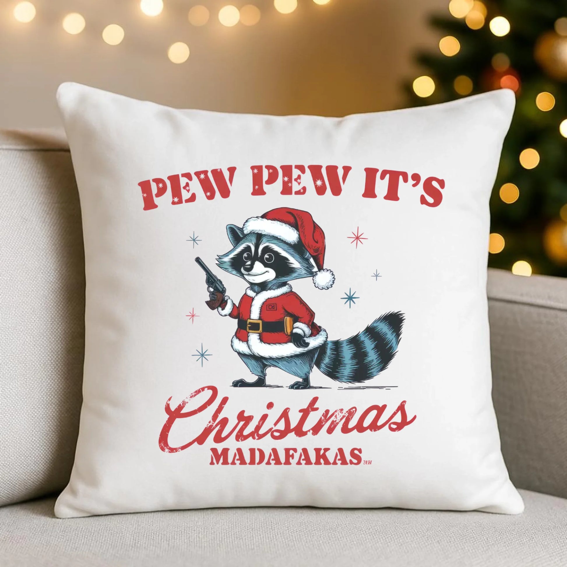 Pew pew it's Christmas | Świąteczna poduszka BN60 - StoryCups.pl