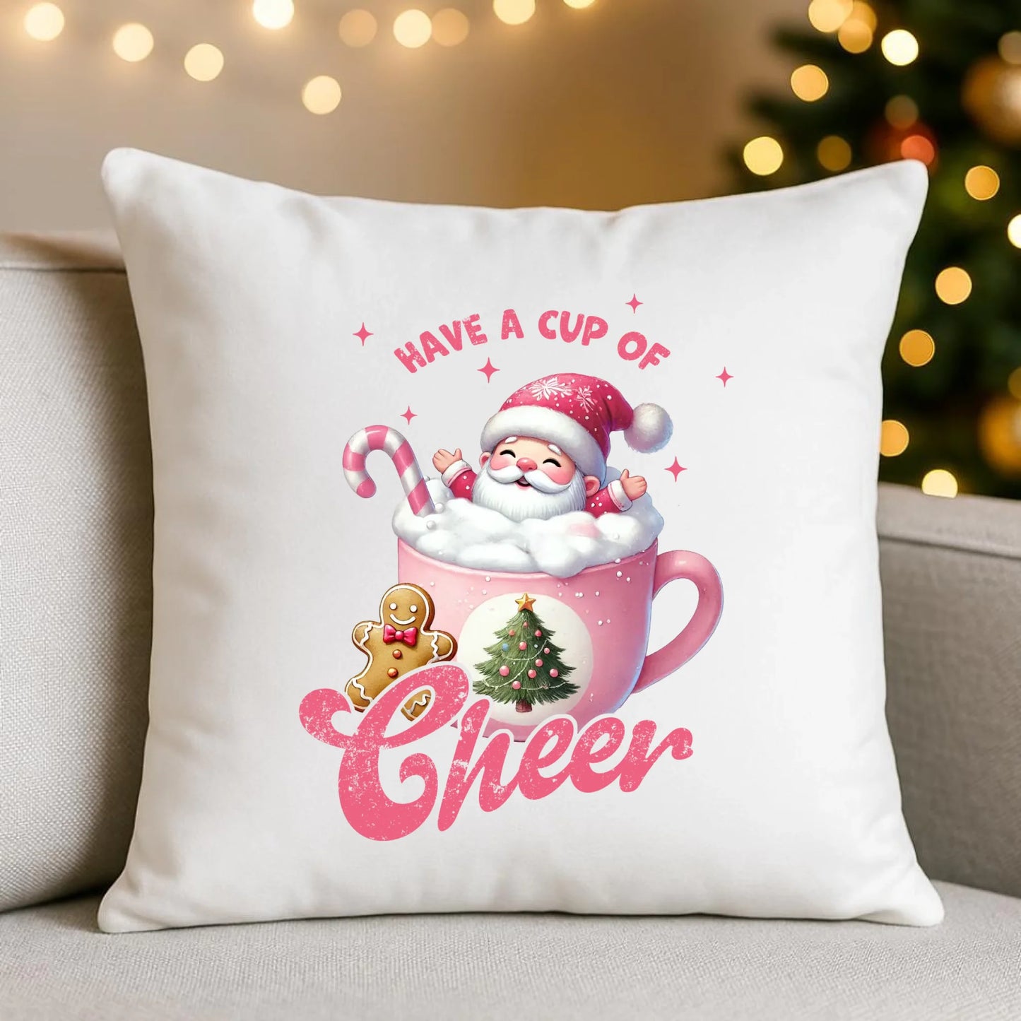 Have a cup of cheer | Poduszka świąteczna BN53 - StoryCups.pl