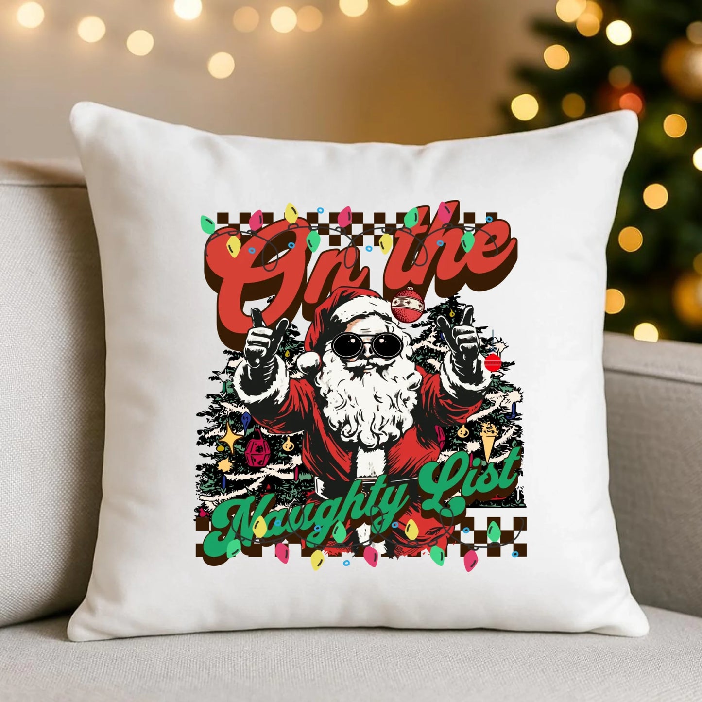 Na liście niegrzecznych | Świąteczna poduszka BN50 - StoryCups.pl