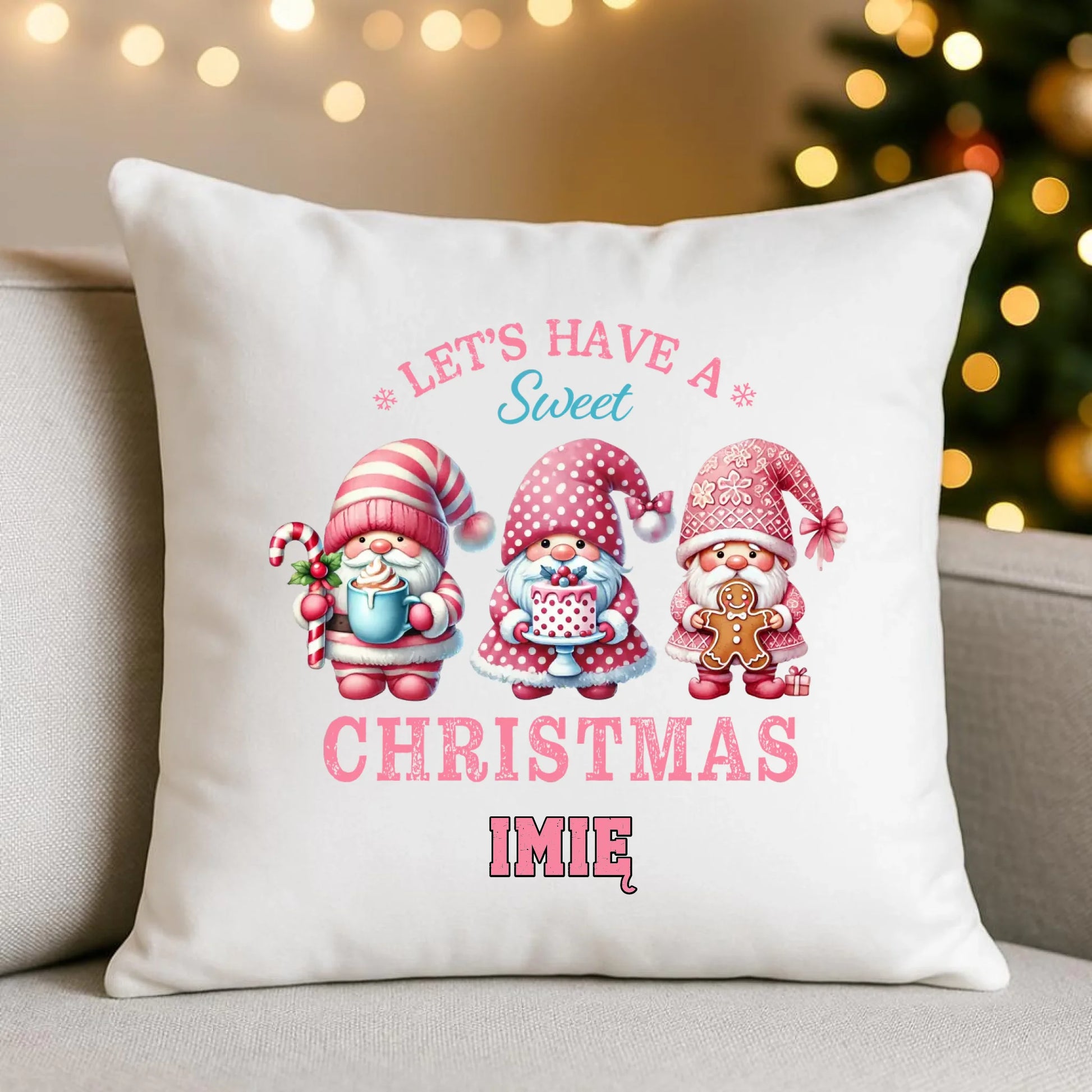 Słodkie święta | Personalizowana świąteczna poduszka BN57 - StoryCups.pl