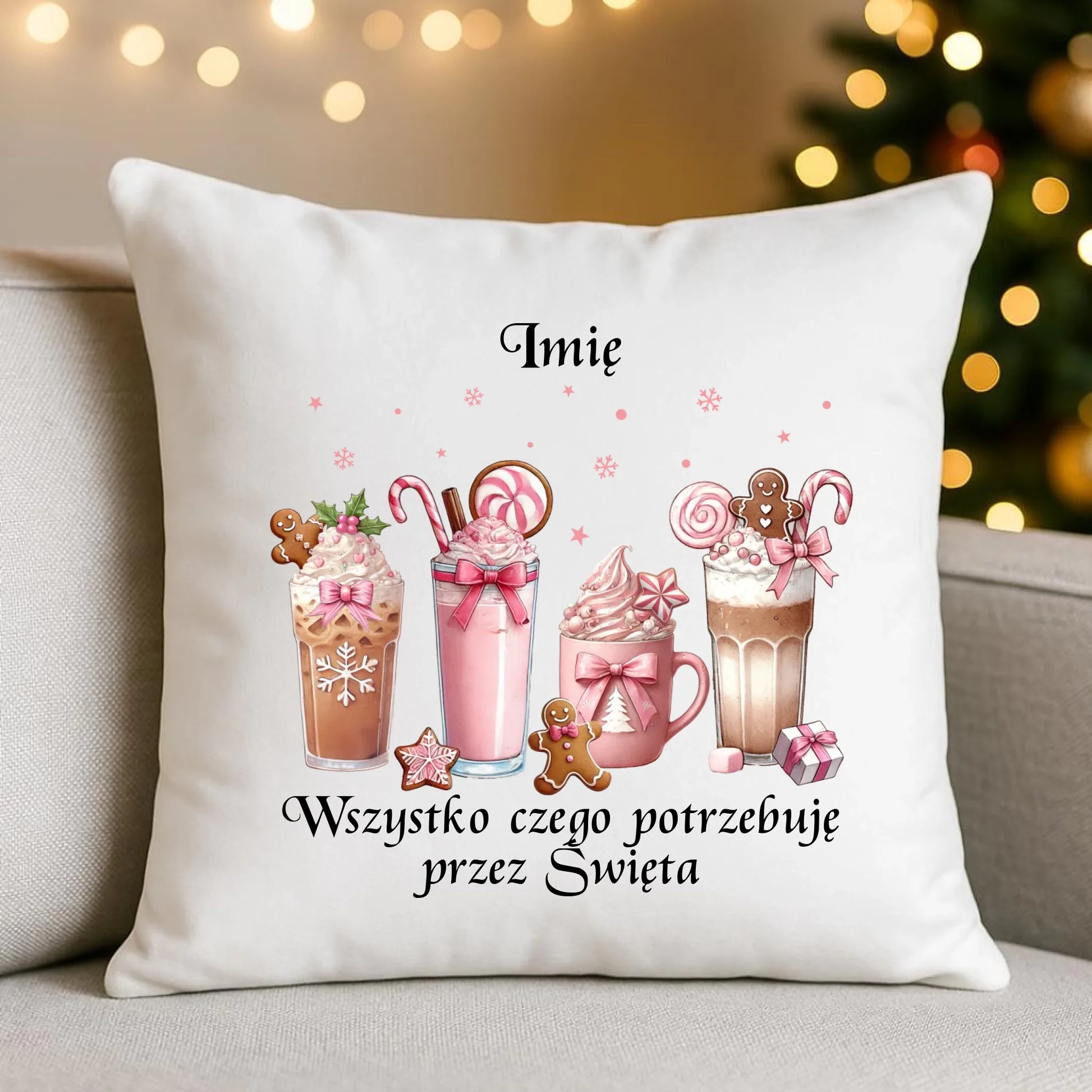 Wszystko czego potrzebuję przez Święta | Poduszka świąteczna BN46 - StoryCups.pl