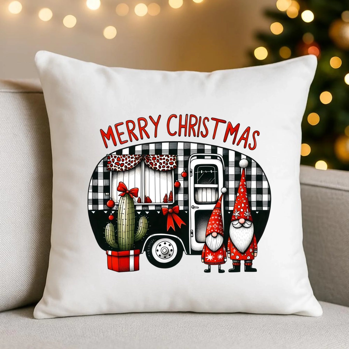 Merry Christmas | Świąteczna poduszka BN44 - StoryCups.pl
