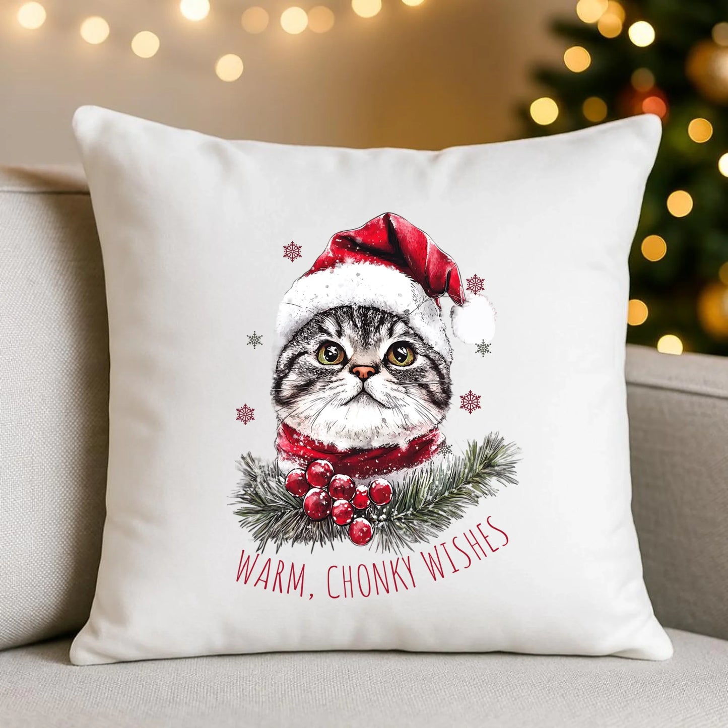 Warm, Chonky Wishes | Świąteczna poduszka BN36 - StoryCups.pl