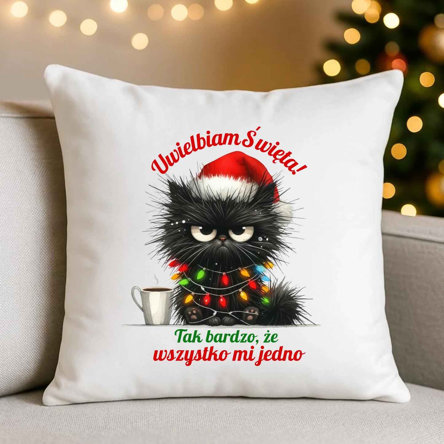 Wszystko mi jedno | Świąteczna poduszka BN35 - StoryCups.pl