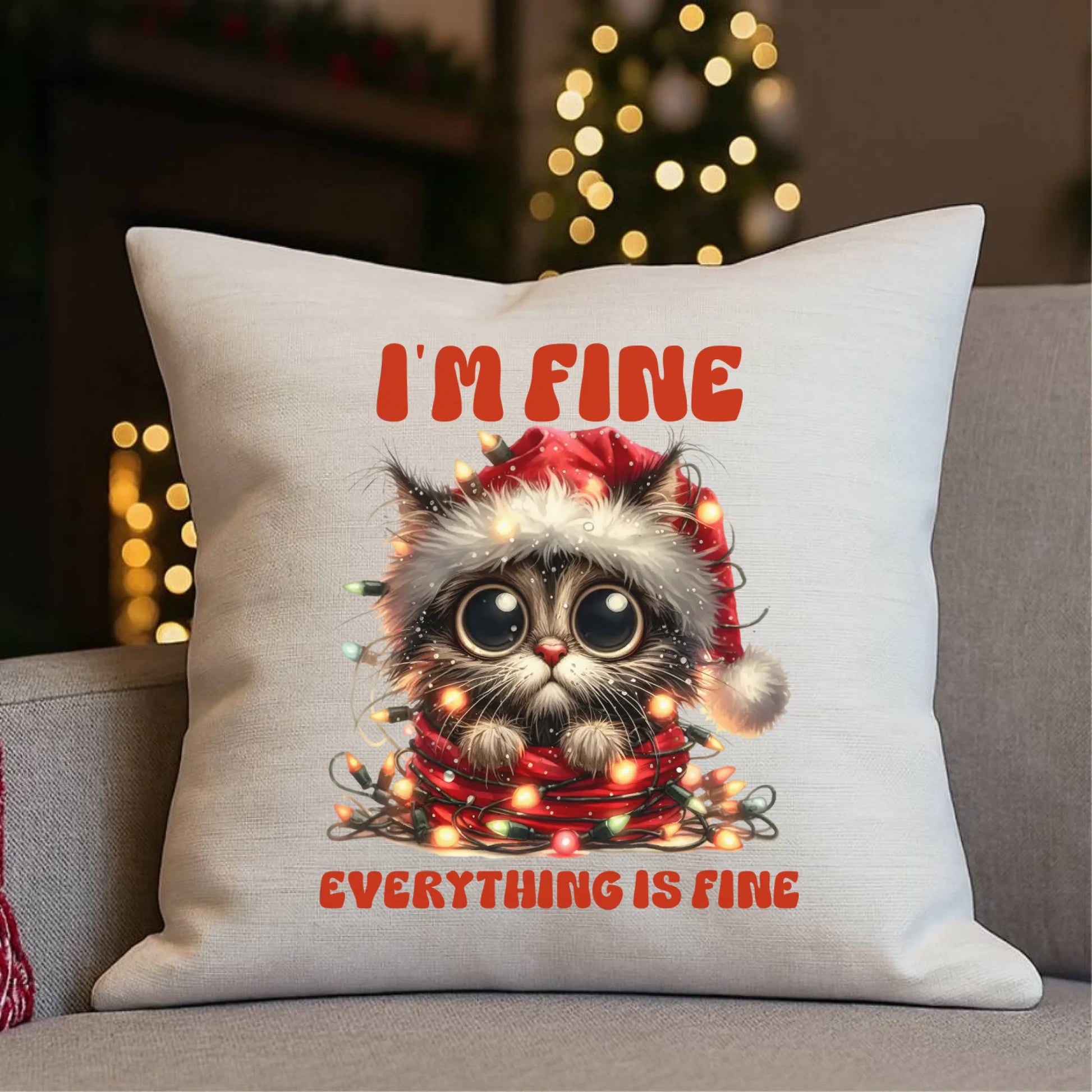 Wszystko jest w porządku | Świąteczna poduszka BN67 - StoryCups.pl