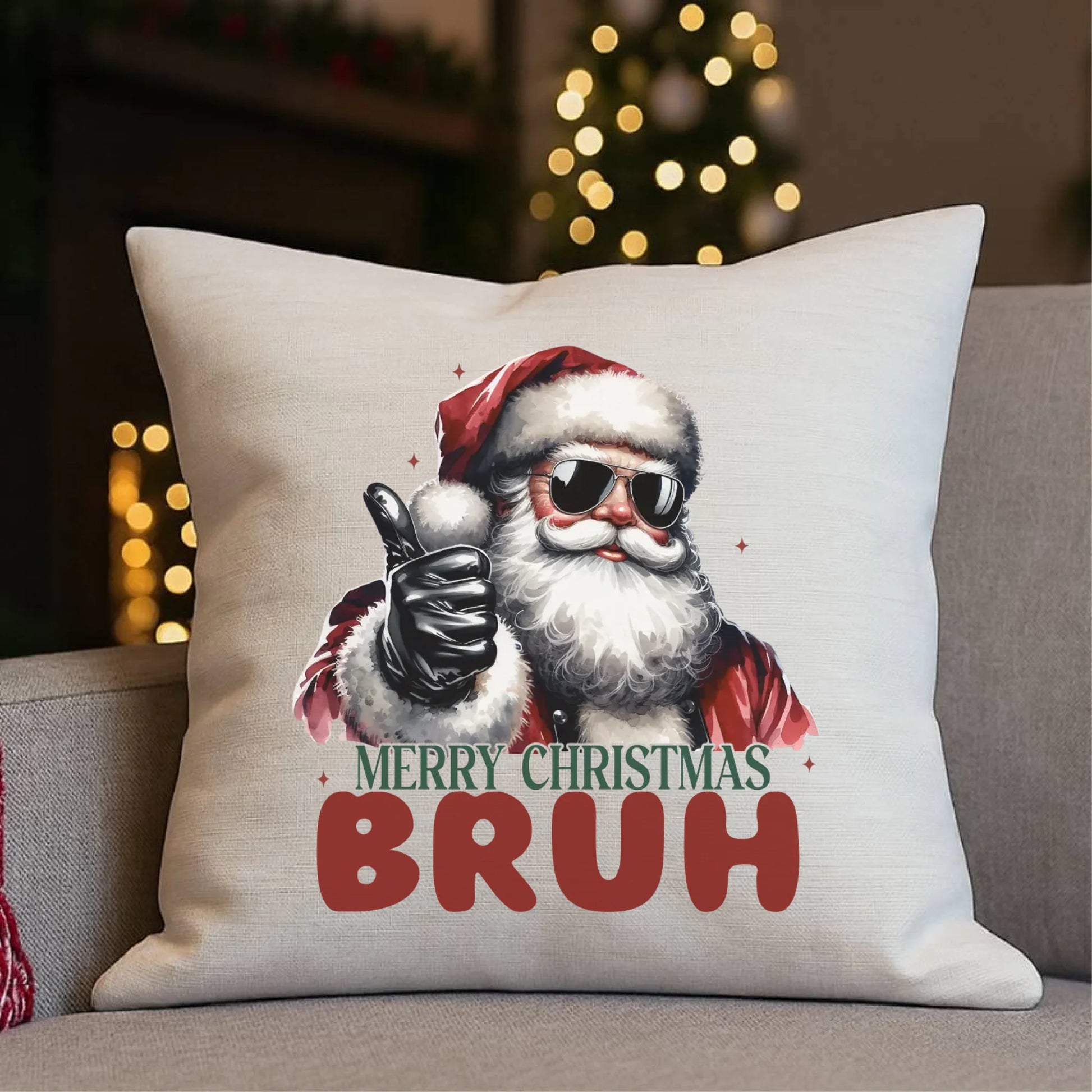 Merry Christmas Bruh | Świąteczna poduszka BN65 - StoryCups.pl