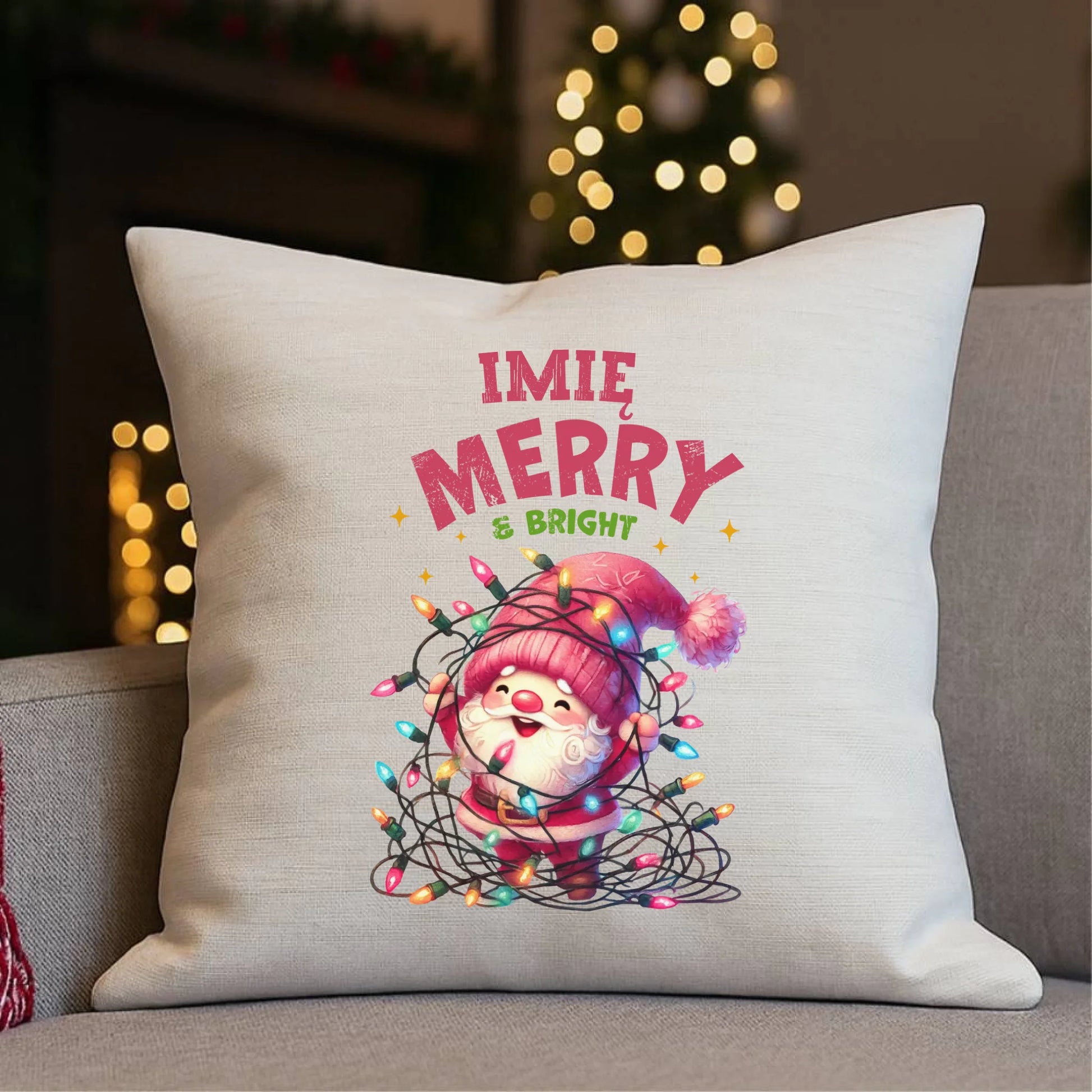 Radosnych Świąt | Personalizowana świąteczna poduszka BN58 - StoryCups.pl