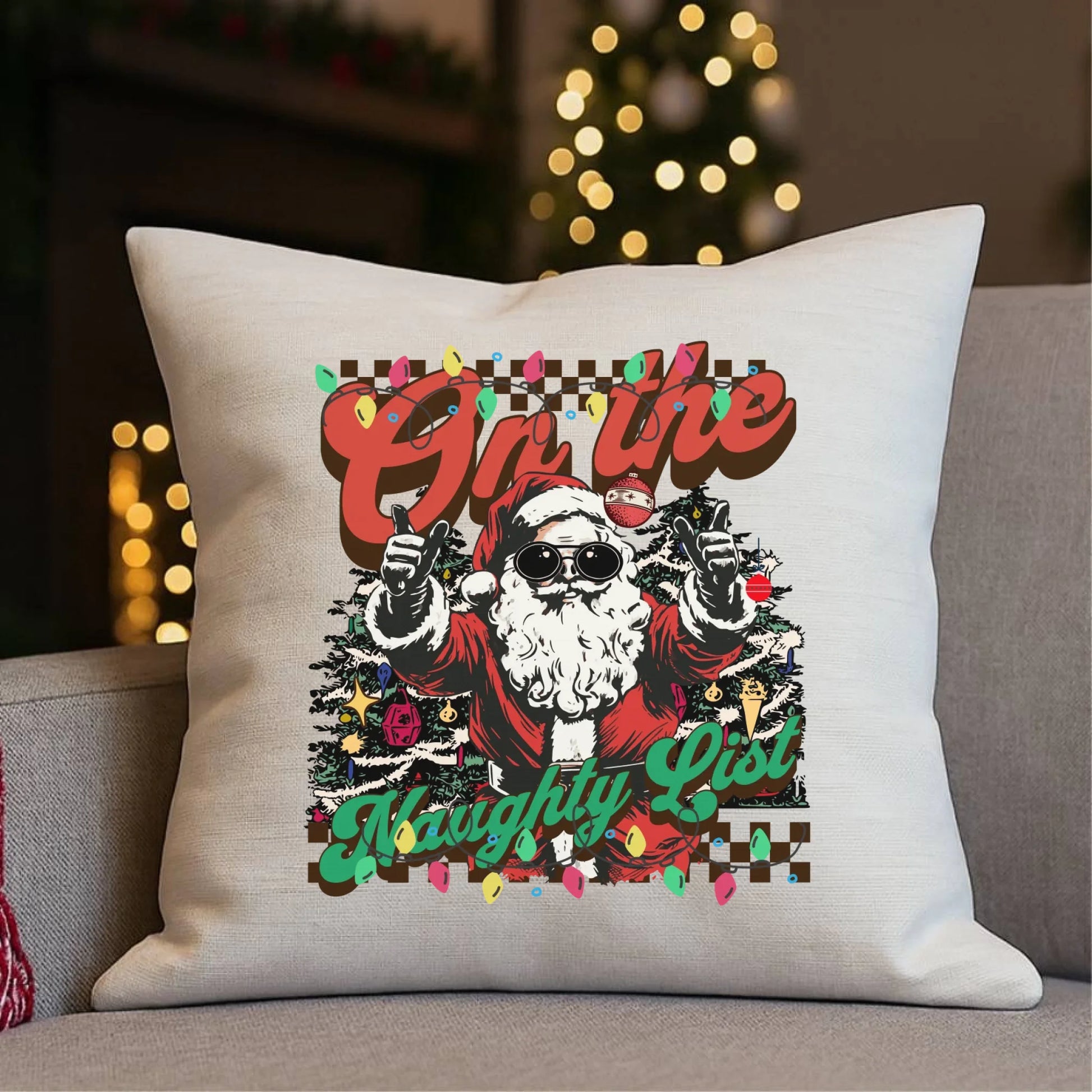 Na liście niegrzecznych | Świąteczna poduszka BN50 - StoryCups.pl