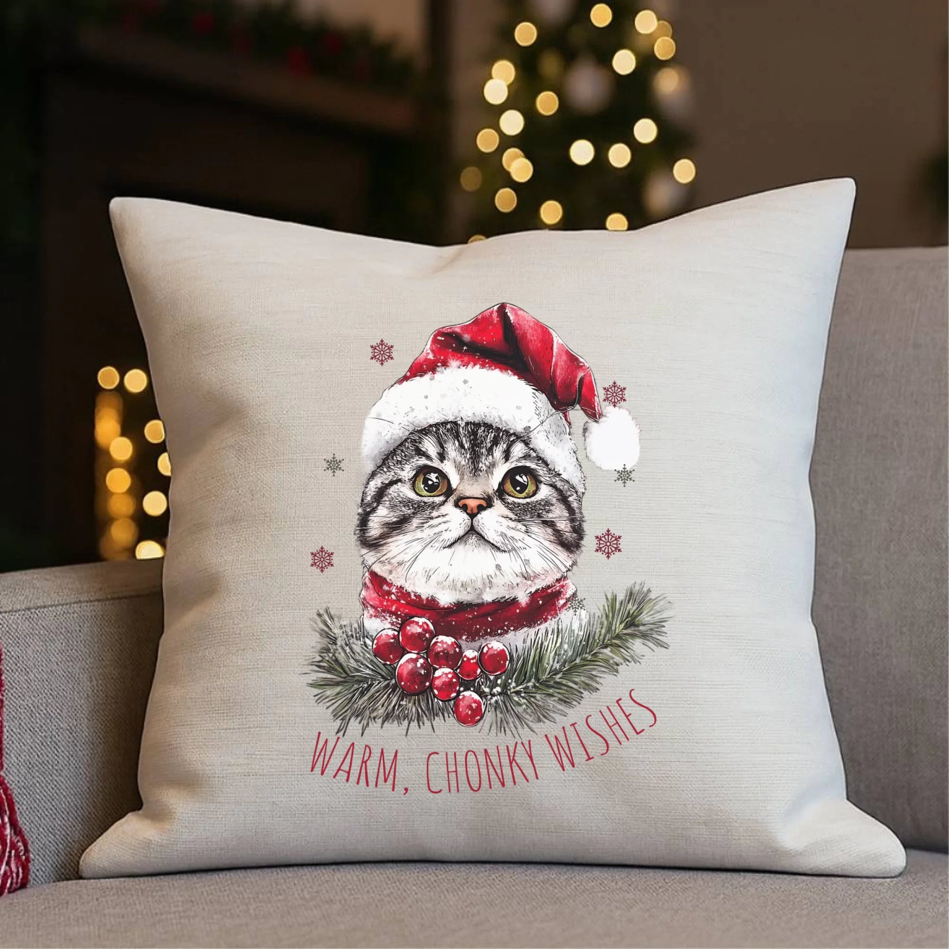 Warm, Chonky Wishes | Świąteczna poduszka BN36 - StoryCups.pl