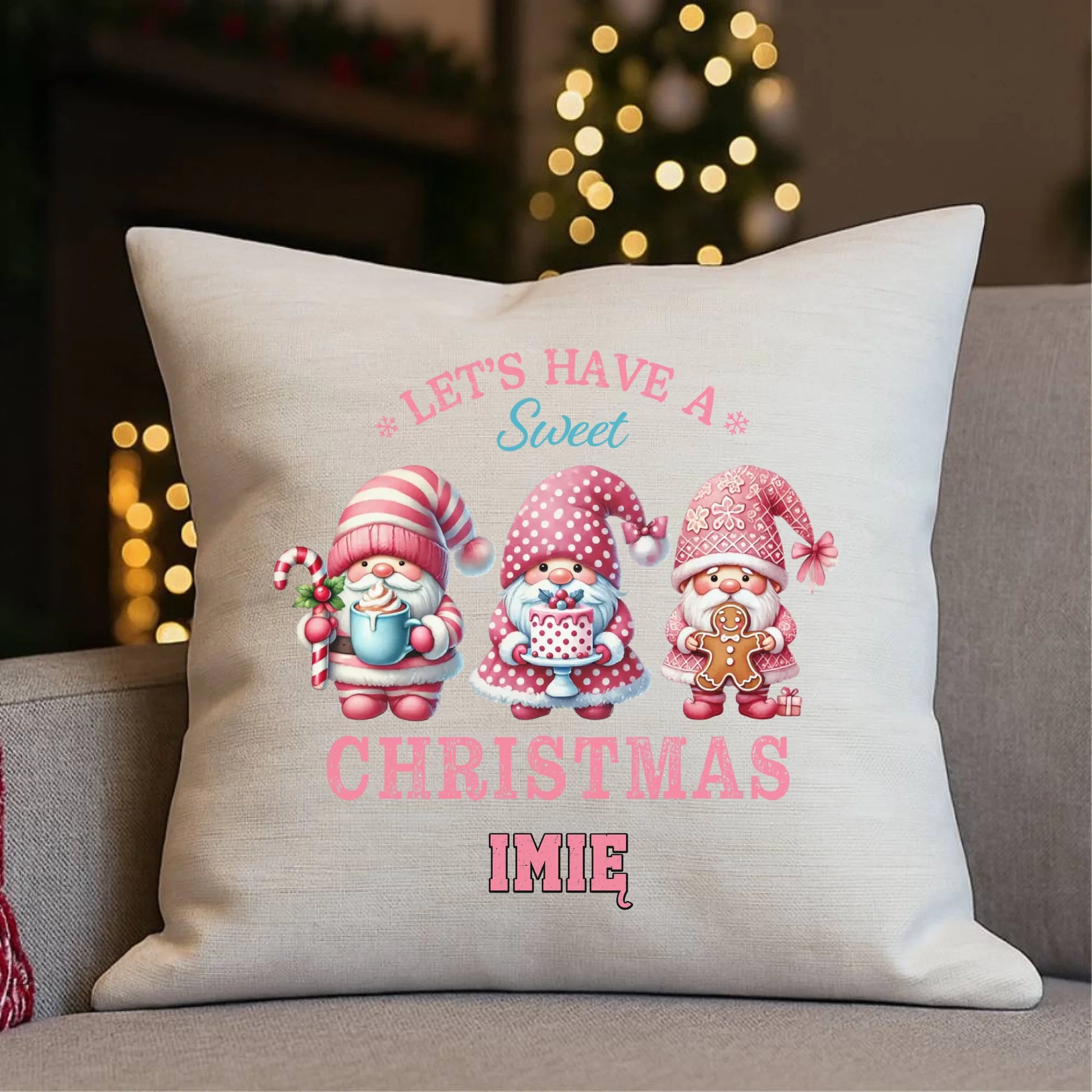 Słodkie święta | Personalizowana świąteczna poduszka BN57 - StoryCups.pl