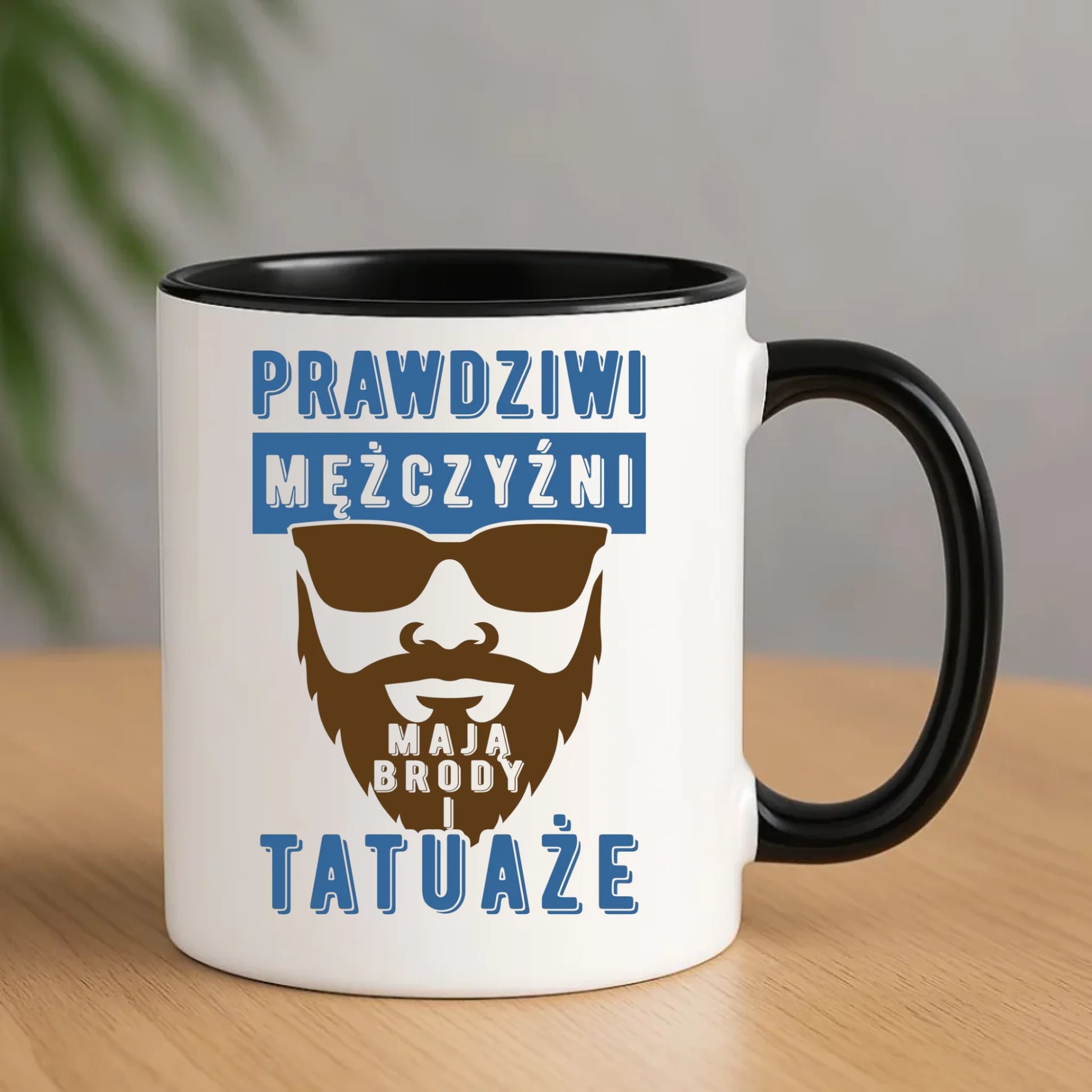 Kubek - Prezent dla faceta - Prawdziwi mężczyźni mają brody i tatuaże DCH22 - StoryCups.pl