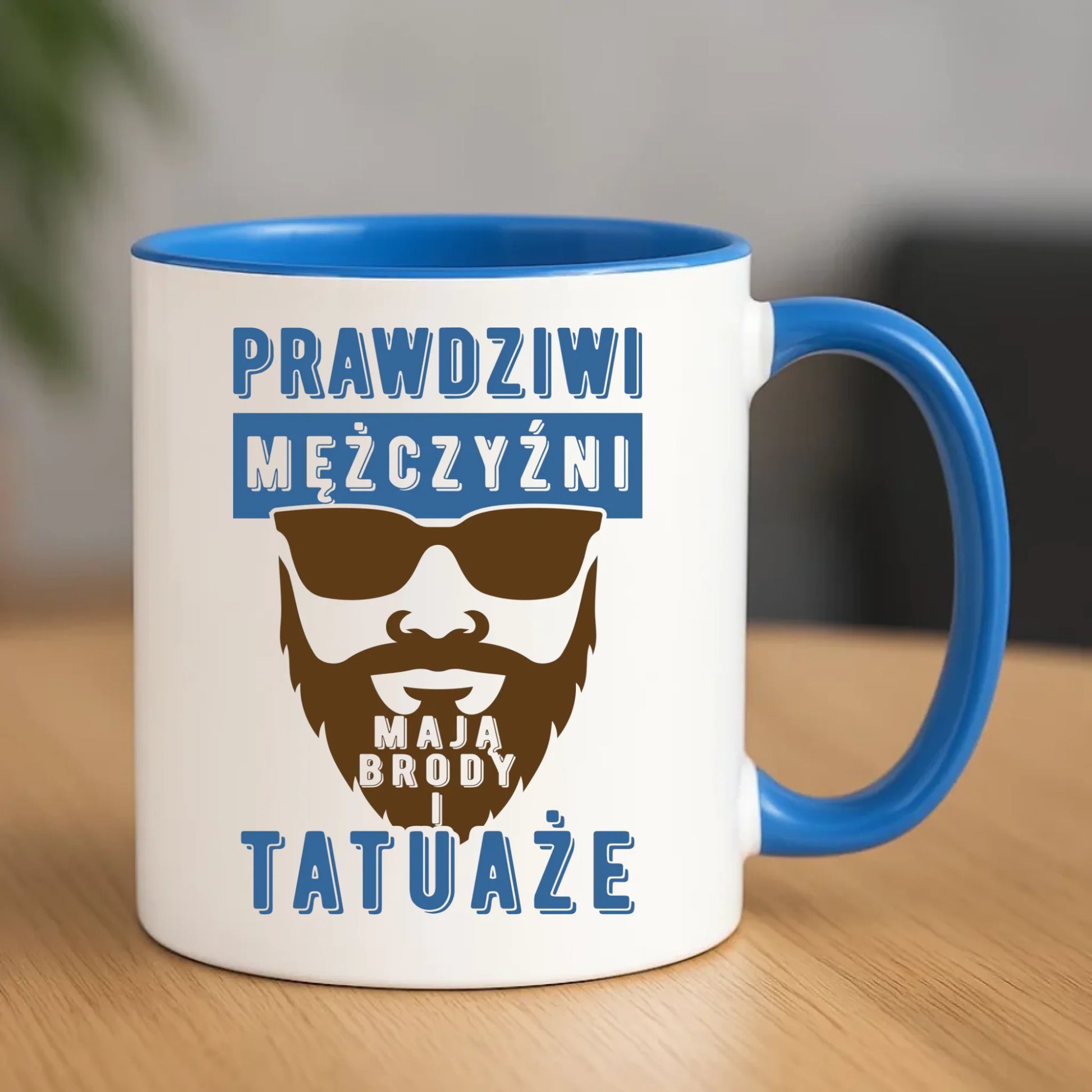 Kubek - Prezent dla faceta - Prawdziwi mężczyźni mają brody i tatuaże DCH22 - StoryCups.pl