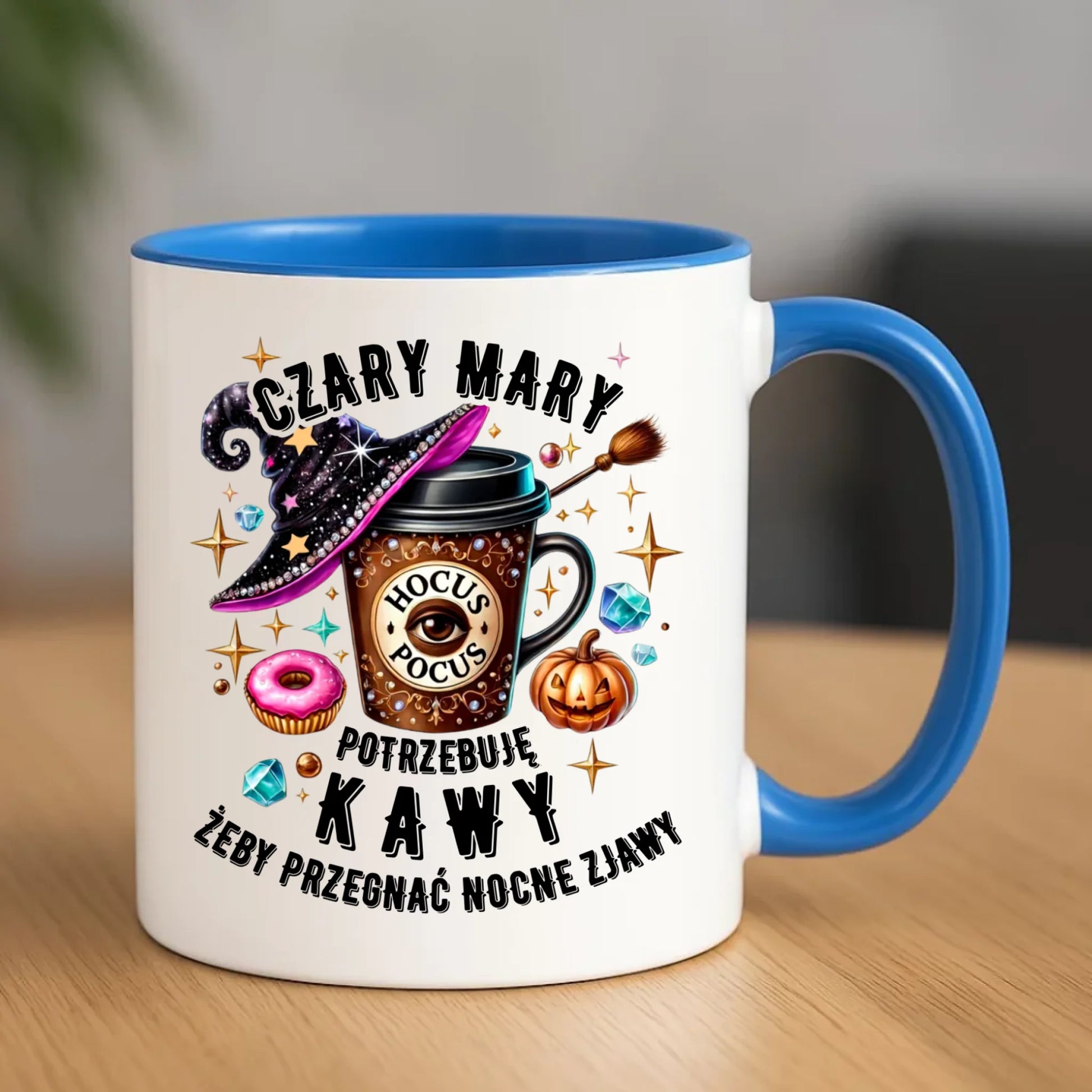 Kubek na Halloween - Potrzebuję kawy HL03 - StoryCups.pl