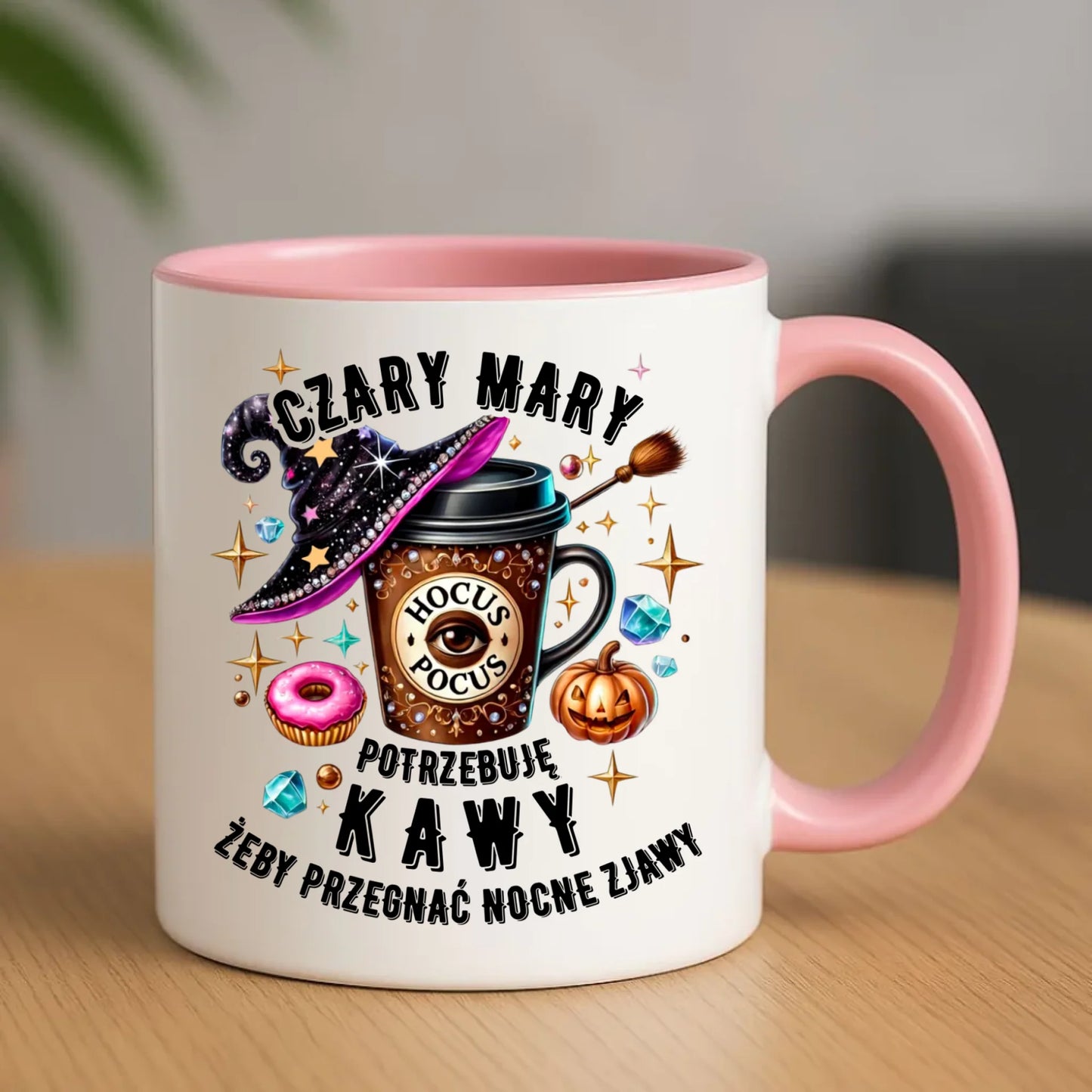 Kubek na Halloween - Potrzebuję kawy HL03 - StoryCups.pl
