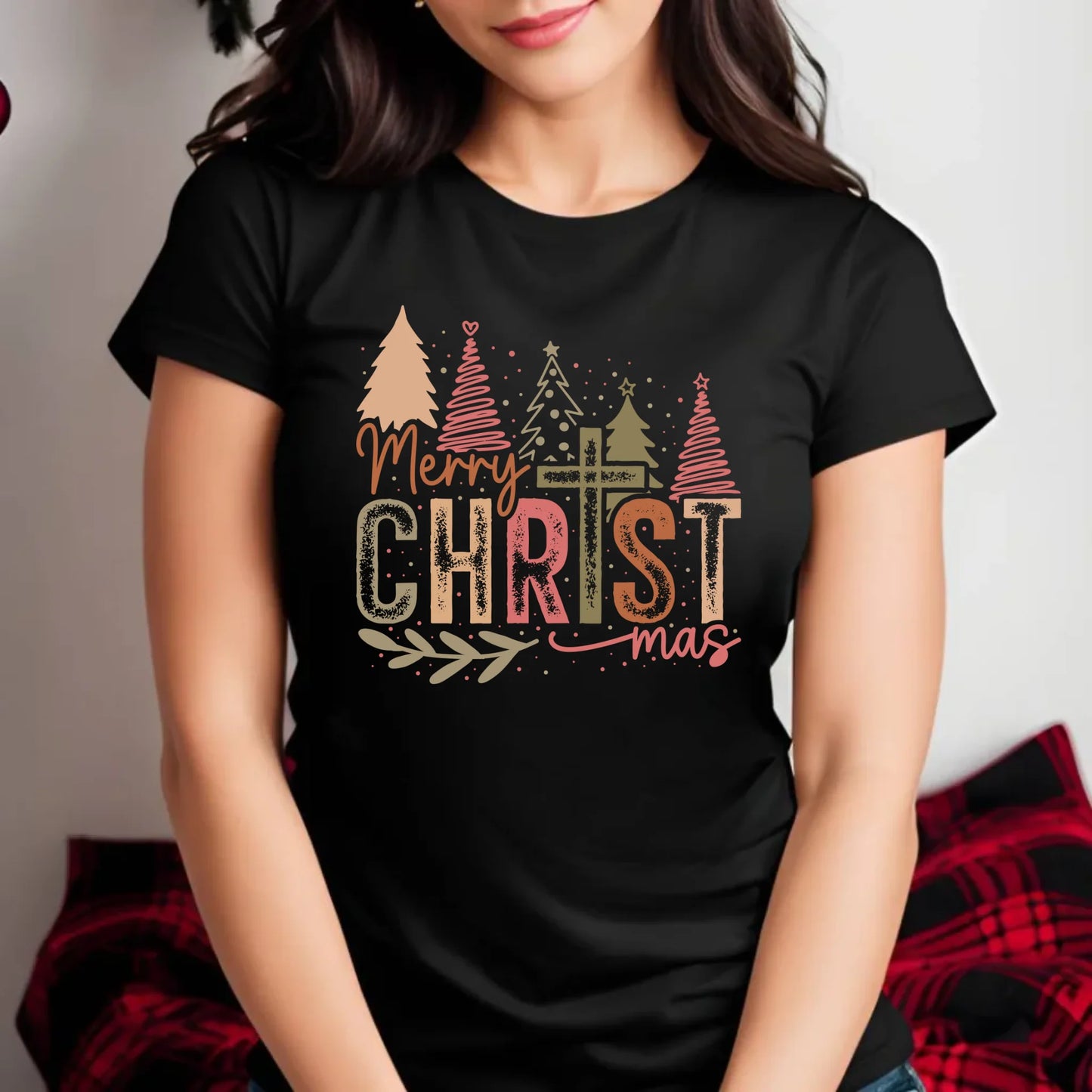 Koszulka damska świąteczna - Merry Christmas BN01 - StoryCups.pl