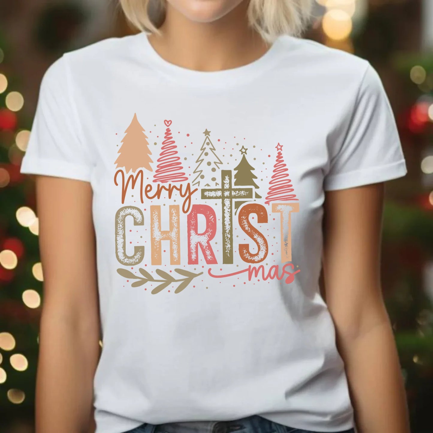 Koszulka damska świąteczna - Merry Christmas BN01 - StoryCups.pl