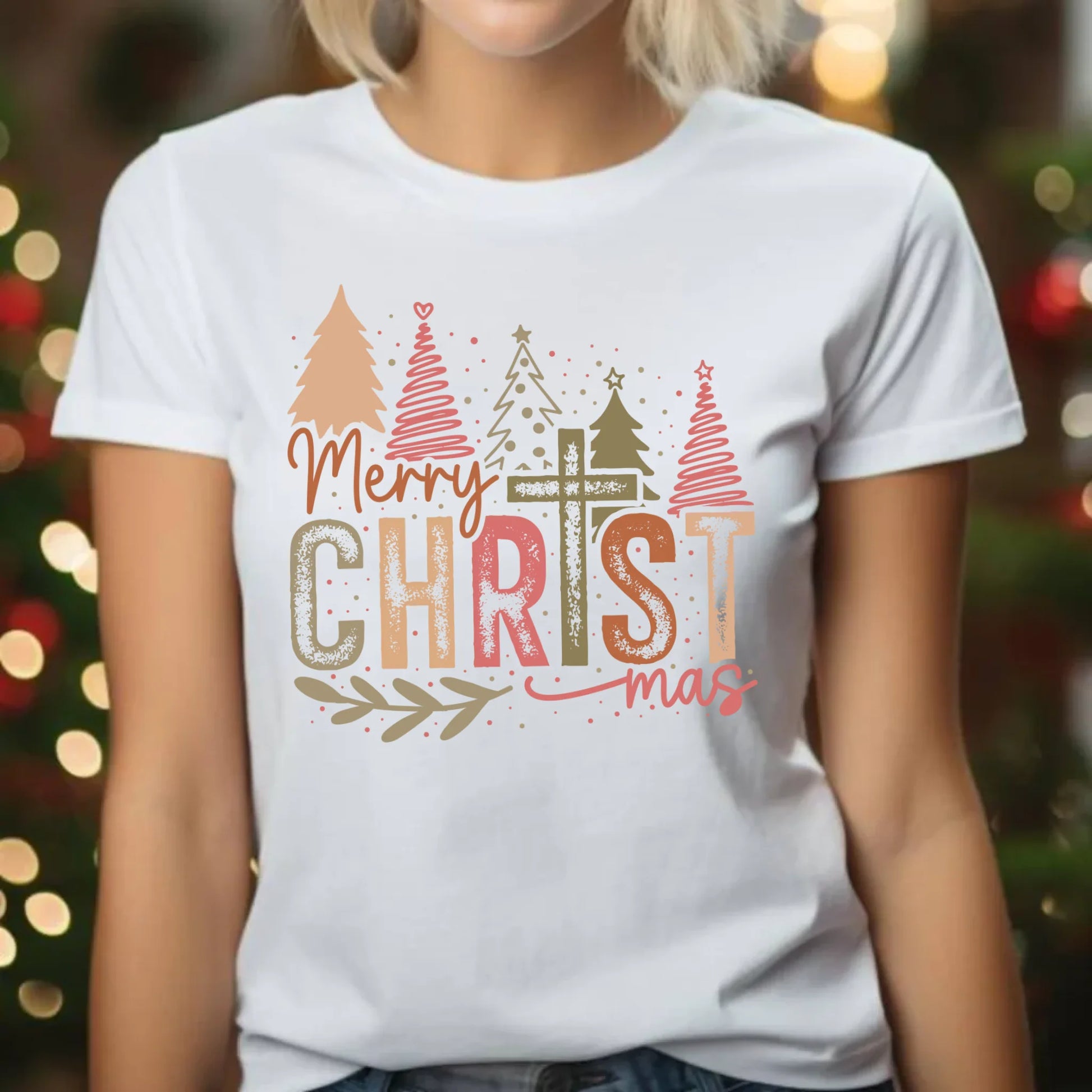 Koszulka damska świąteczna - Merry Christmas BN01 - StoryCups.pl