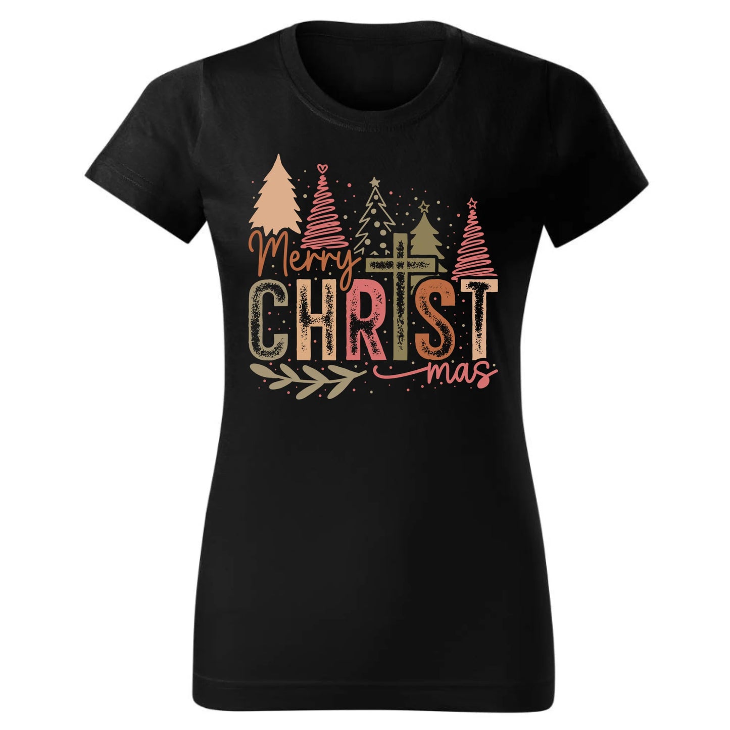 Koszulka damska świąteczna - Merry Christmas BN01 - StoryCups.pl