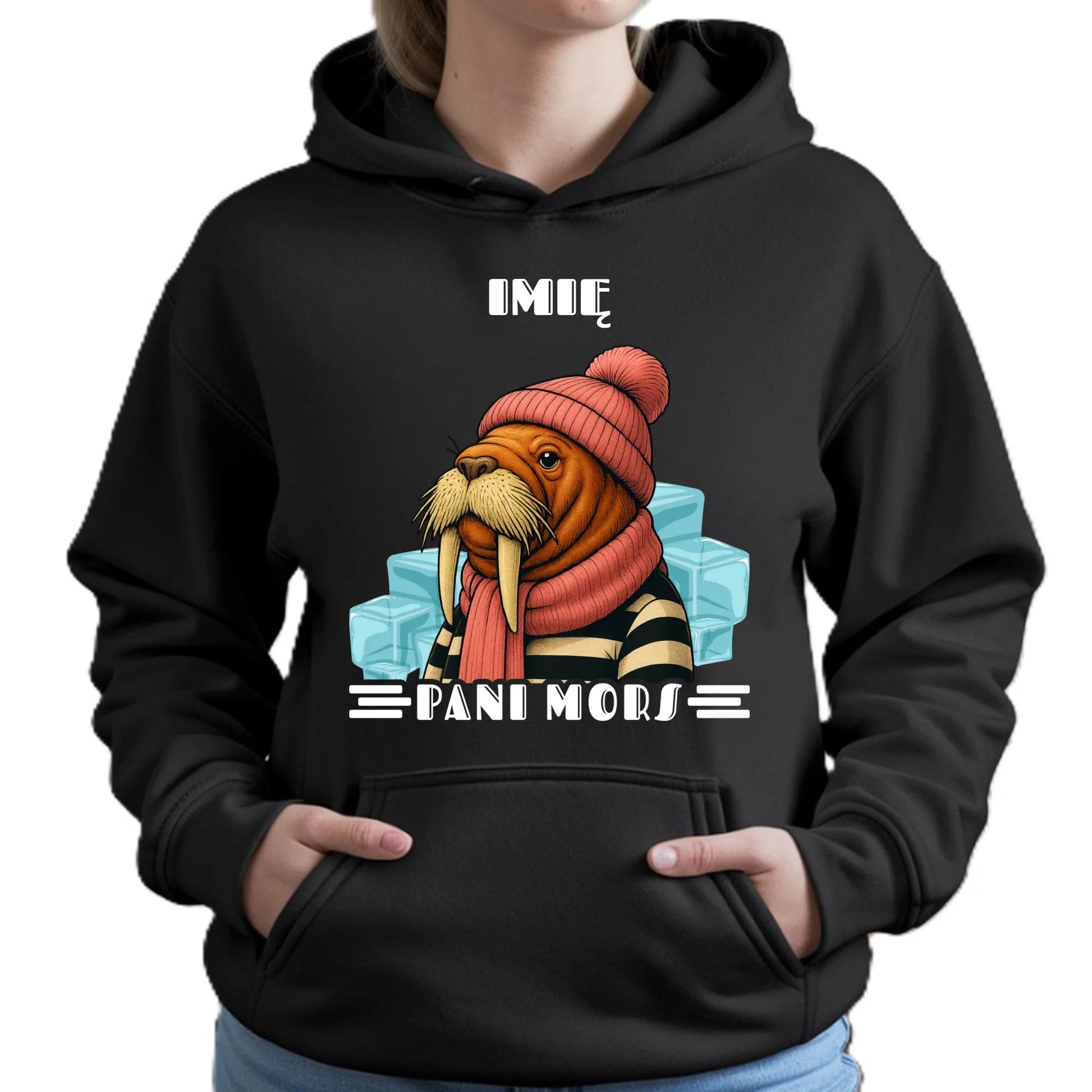 Bluza damska z kapturem - prezent dla morsa - Pani Mors - personalizowana HM16 - StoryCups.pl