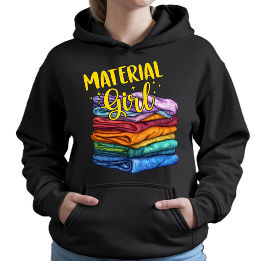 Bluza damska z kapturem szyciowa - prezent dla krawcowej - Material Girl HS02