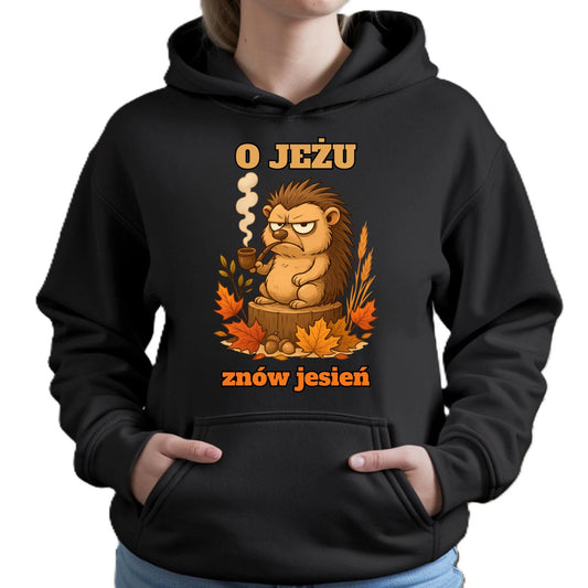 Bluza damska z kapturem jesienna - O jeżu znów jesień JS20