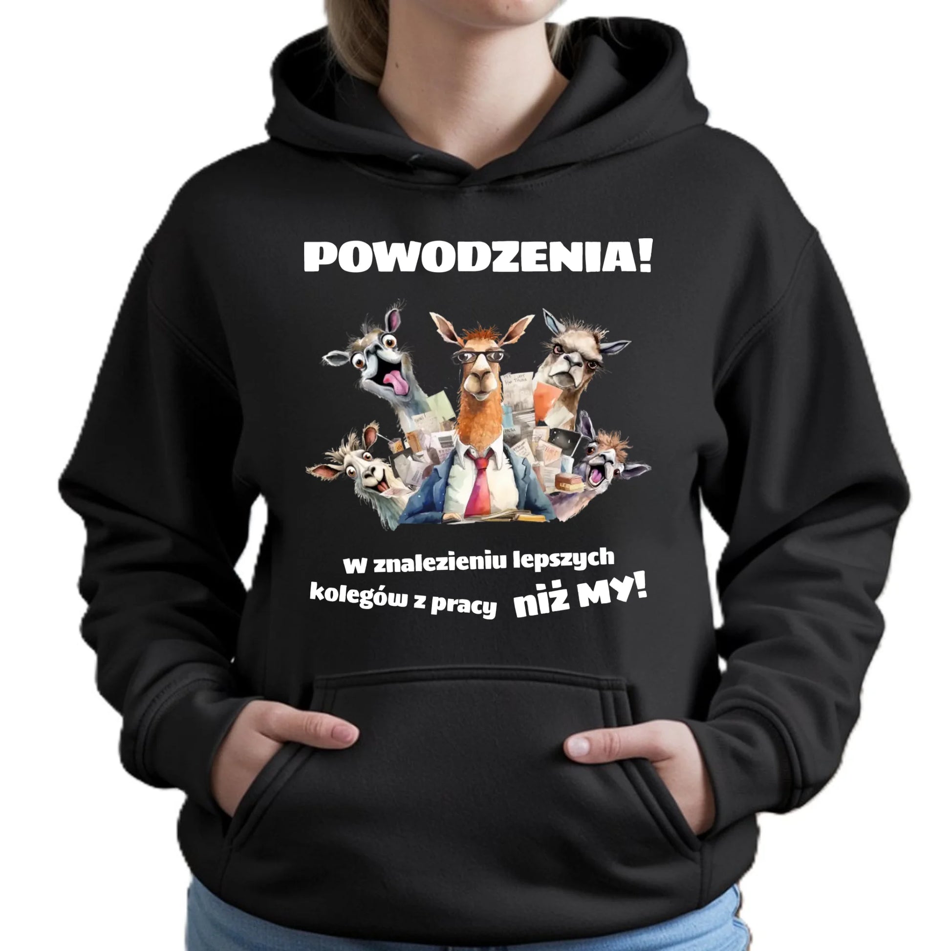 Bluza damska z kapturem na odejście z pracy - Powodzenia w znalezieniu lepszych kolegów OP08 - StoryCups.pl