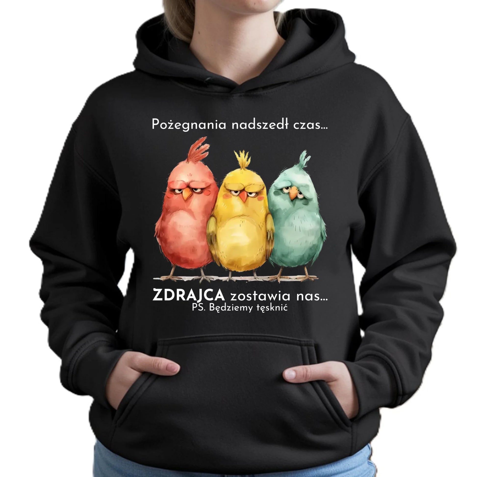 Bluza damska z kapturem na odejście z pracy - Pożegnania nadszedł czas OP05 - StoryCups.pl