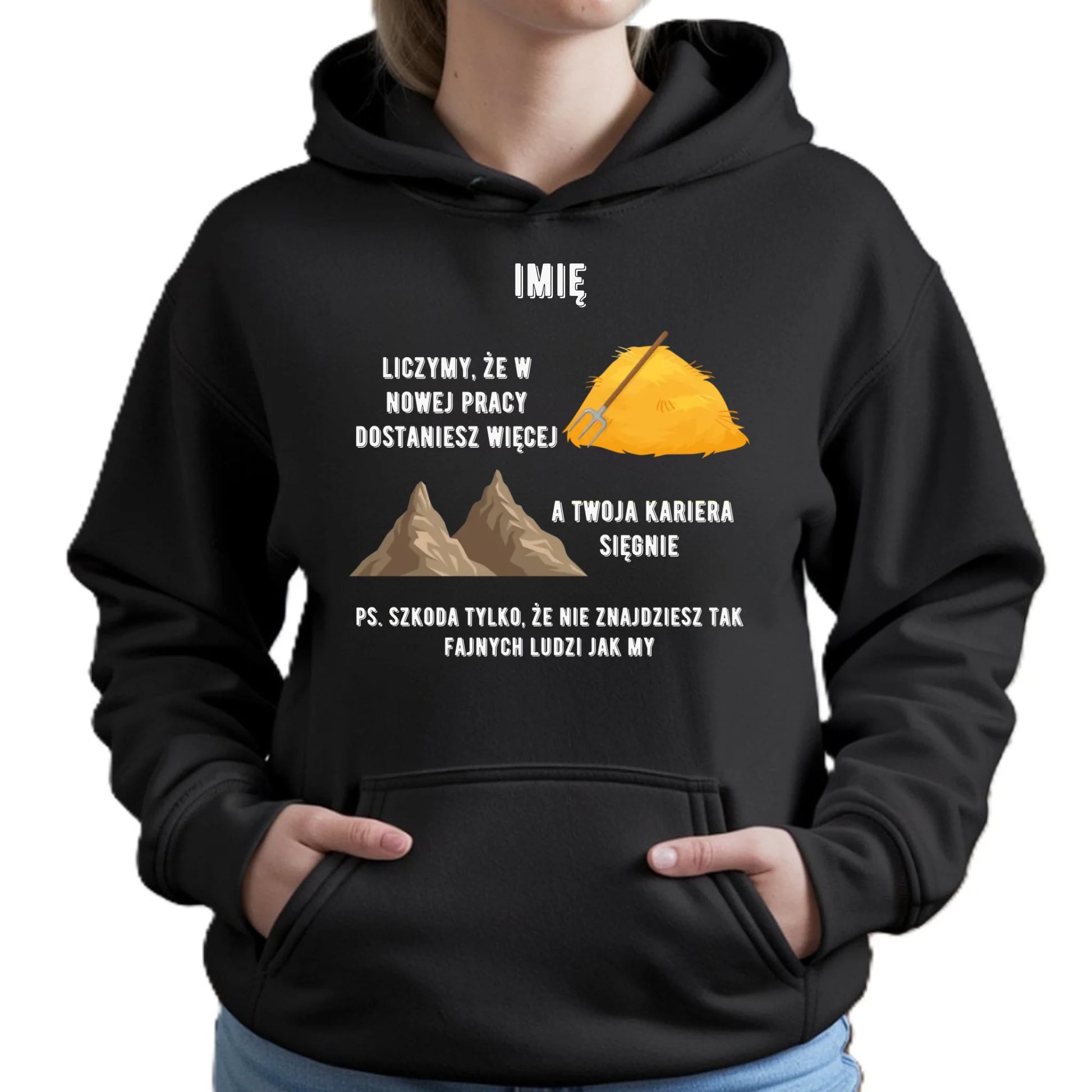 Bluza damska z kapturem na odejście z pracy - Nie znajdziesz tak fajnych ludzi jak my - personalizowana OP04 - StoryCups.pl