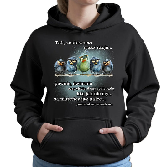 Bluza damska z kapturem na odejście z pracy - Tak, zostaw nas OP06 - StoryCups.pl