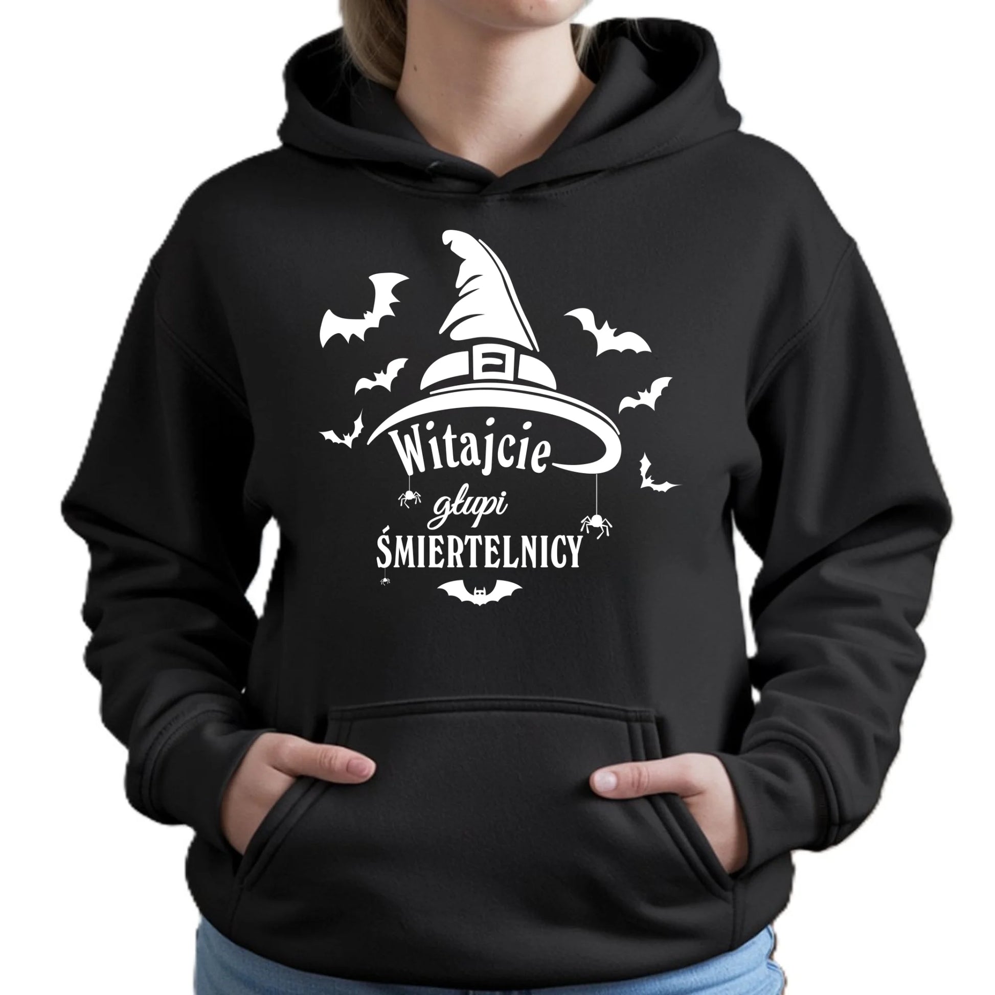 Bluza damska z kapturem na Halloween - Witajcie głupi śmiertelnicy HL23 - StoryCups.pl