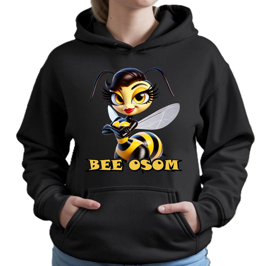 Bluza damska z kapturem - Bee Osom - Jestem niesamowita DZ11 - StoryCups.pl