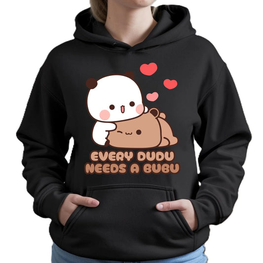 Bluza damska z kapturem - Every Dudu needs a Bubu W32