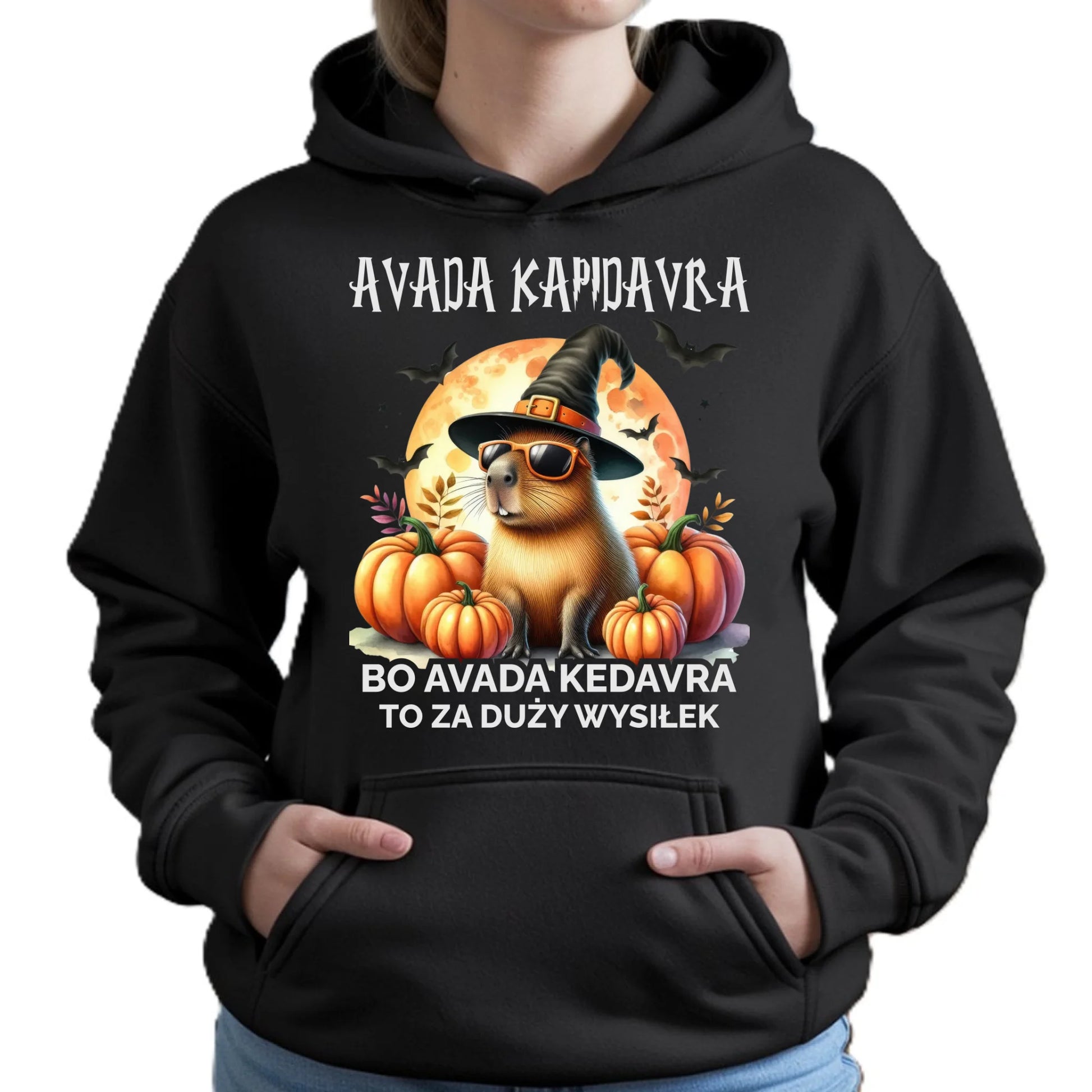 Bluza damska z kapturem halloweenowa - Kapibara - Avada Kapidavra HL21 - StoryCups.pl