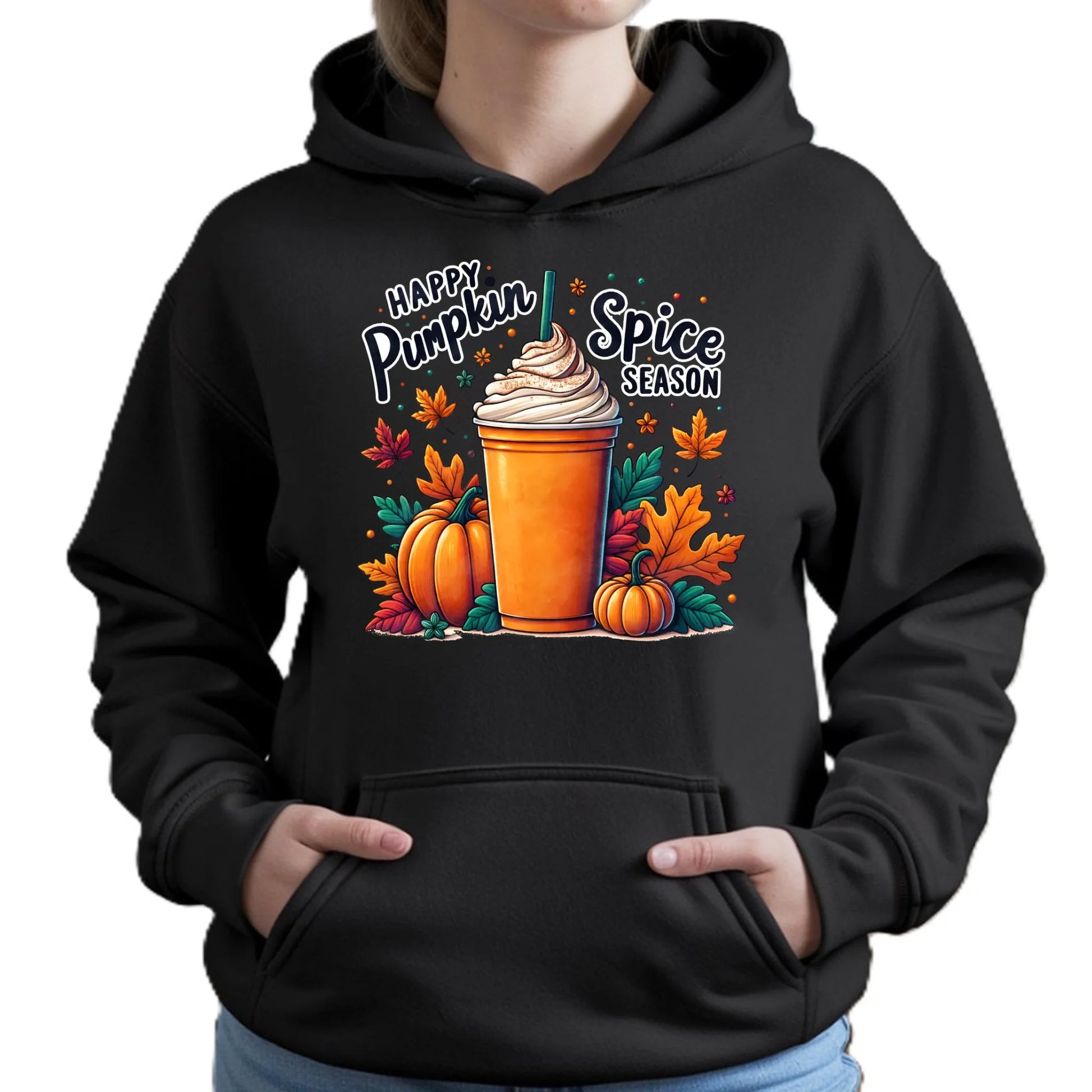 Bluza damska z kapturem jesieniara - Pumpkin Spice - kawa dyniowa JS02 - StoryCups.pl