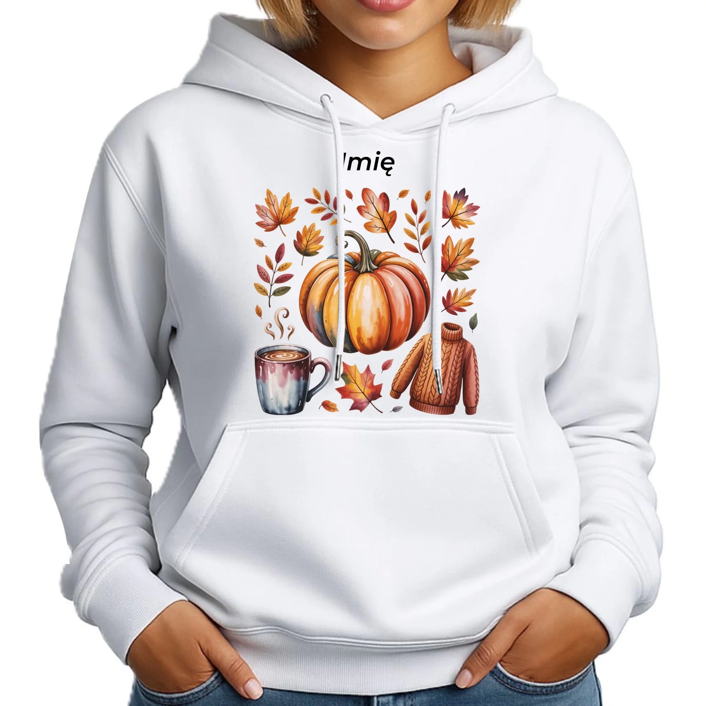 Bluza damska z kapturem jesienna - Złota jesień - personalizowana JS30