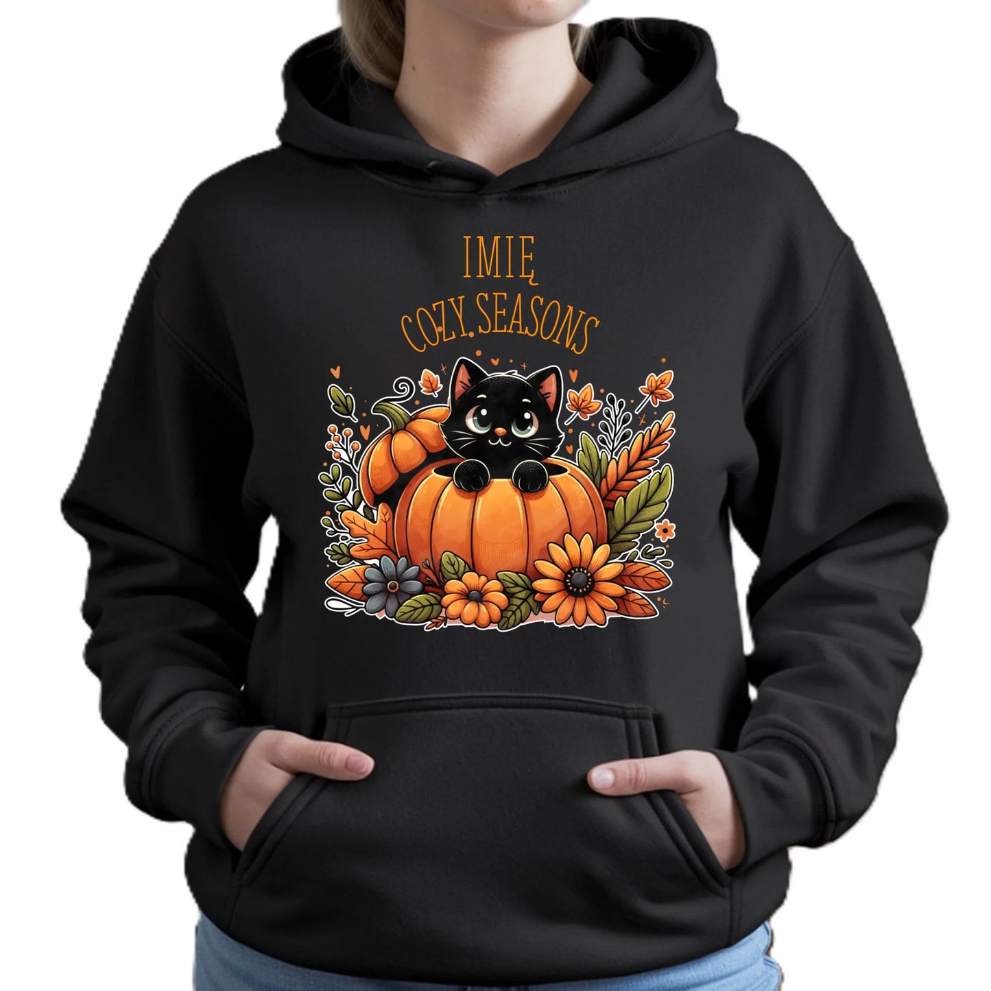 Bluza damska z kapturem jesieniara - Cozy Seasons - personalizowana JS01 - StoryCups.pl