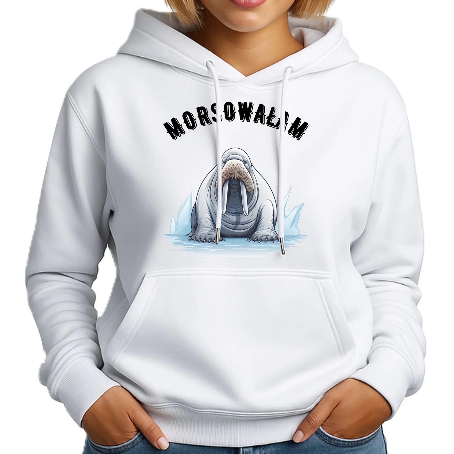 Bluza damska z kapturem - prezent dla morsa - Morsowałam - Mors HM18 - StoryCups.pl