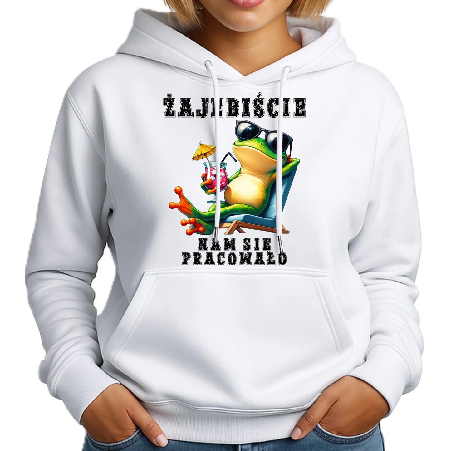 Bluza damska z kapturem na odejście z pracy - Żajebiście nam się pracowało OP09 - StoryCups.pl