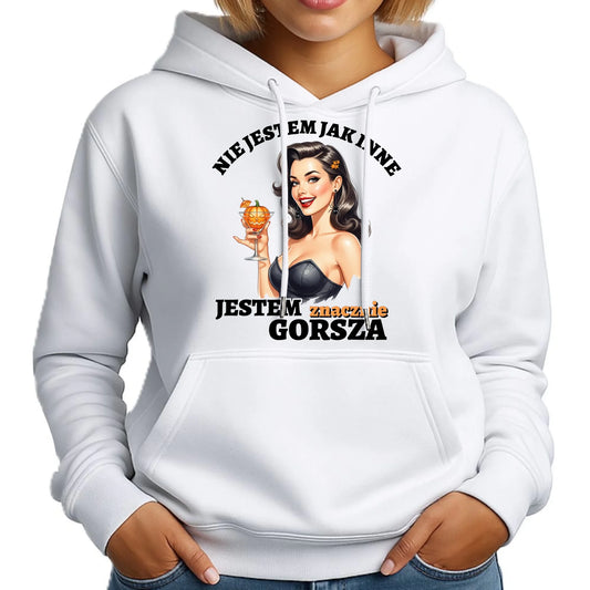 Bluza damska z kapturem halloweenowa - Nie jestem jak inne HL24