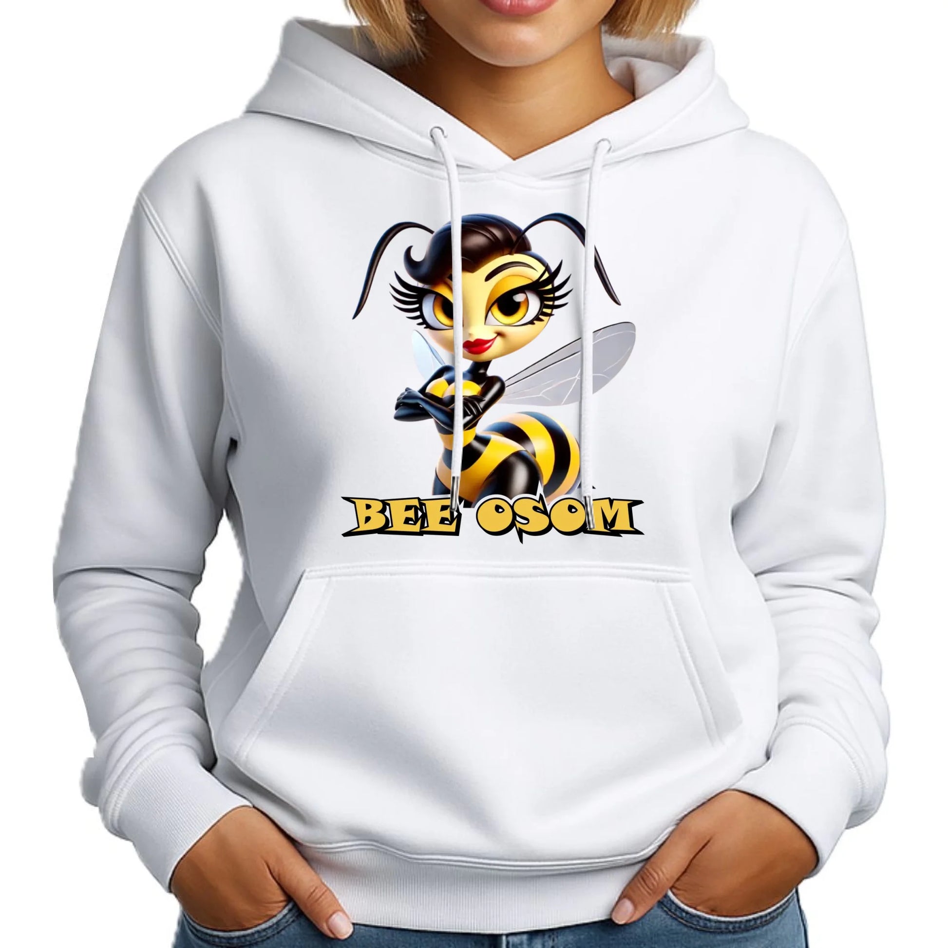 Bluza damska z kapturem - Bee Osom - Jestem niesamowita DZ11 - StoryCups.pl