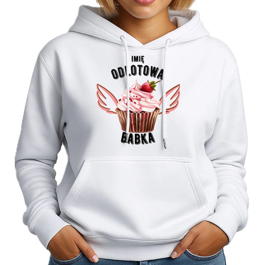 Bluza damska z kapturem - Odlotowa babka - personalizowana DZ06 - StoryCups.pl
