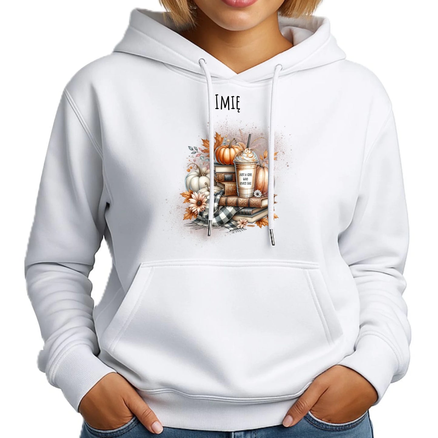 Bluza damska z kapturem jesienna - Książkara - personalizowana JS14 - StoryCups.pl
